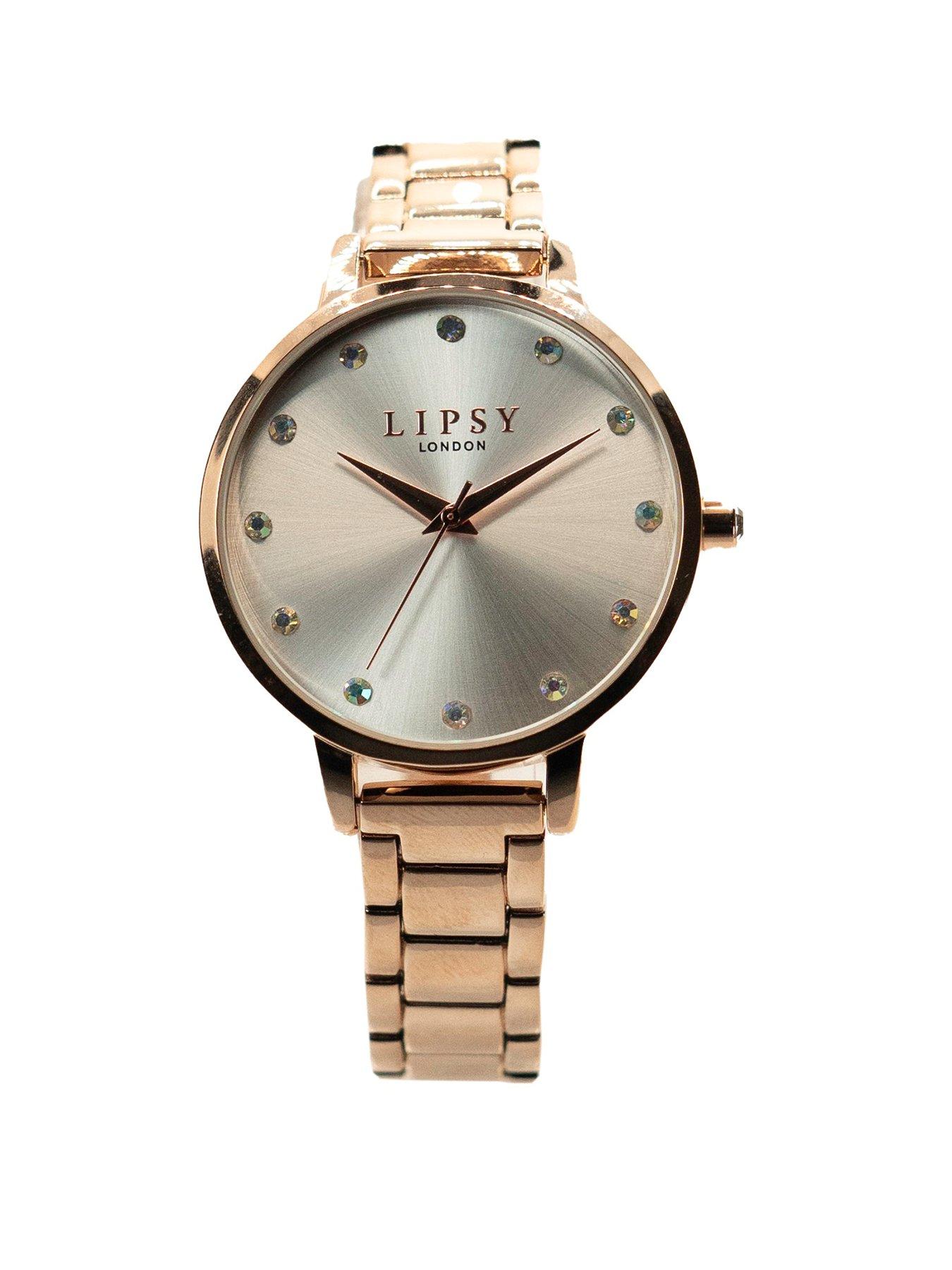 Rose Gold Bracelet watch with Sunray Silver Dial Dial