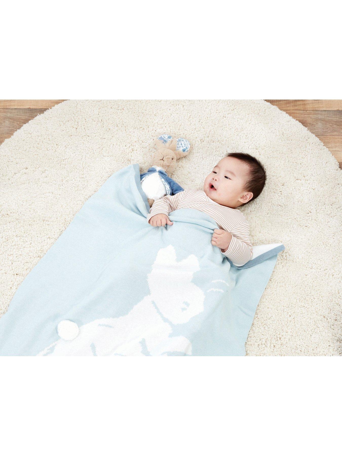  image of peter-rabbit-knitted-blanket-amp-soft-toy-gift-set