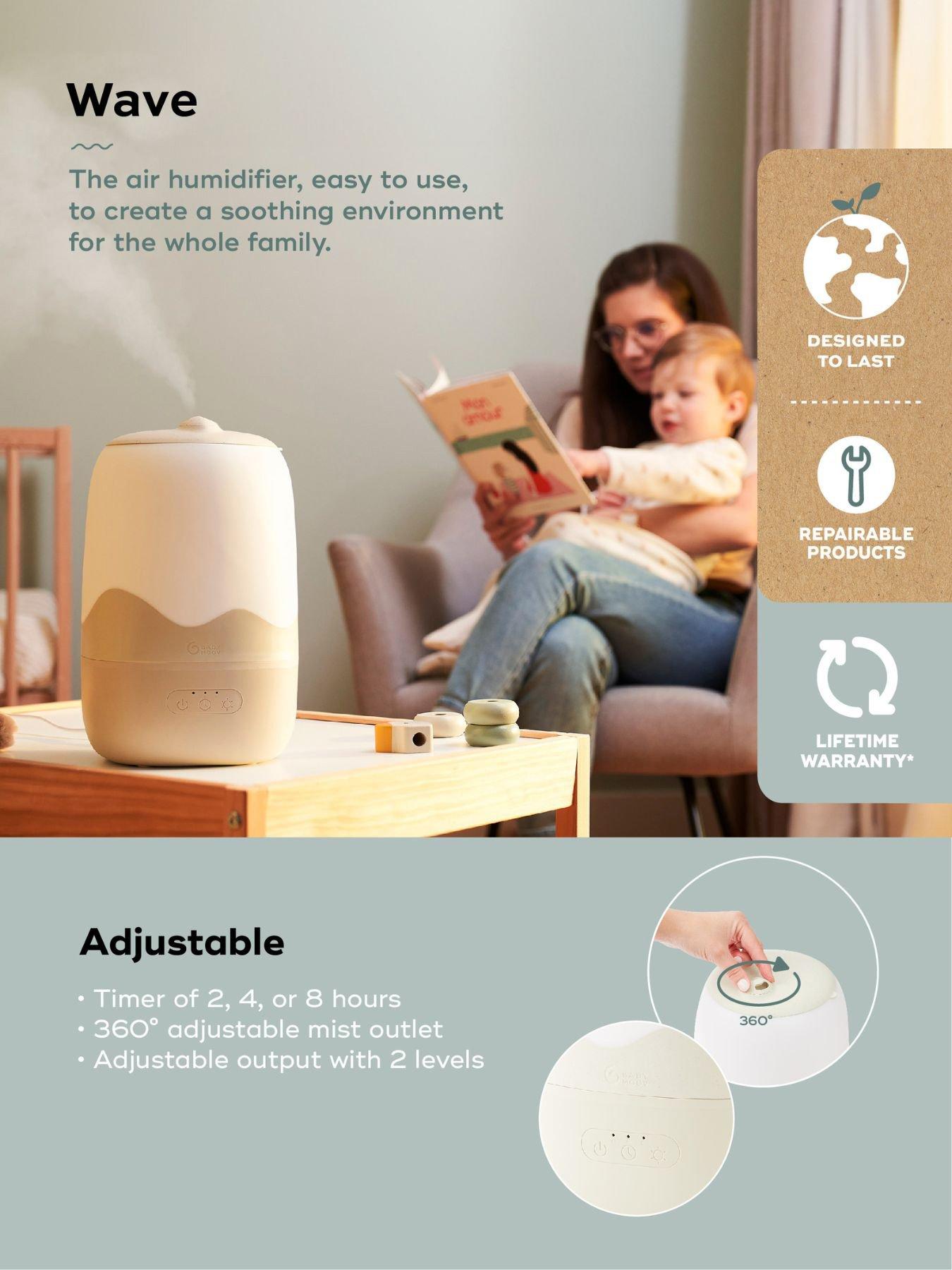 Image 5 of 7 of Babymoov Wave 2 in 1 top Fill 4L Humidifier &amp; Nightlight