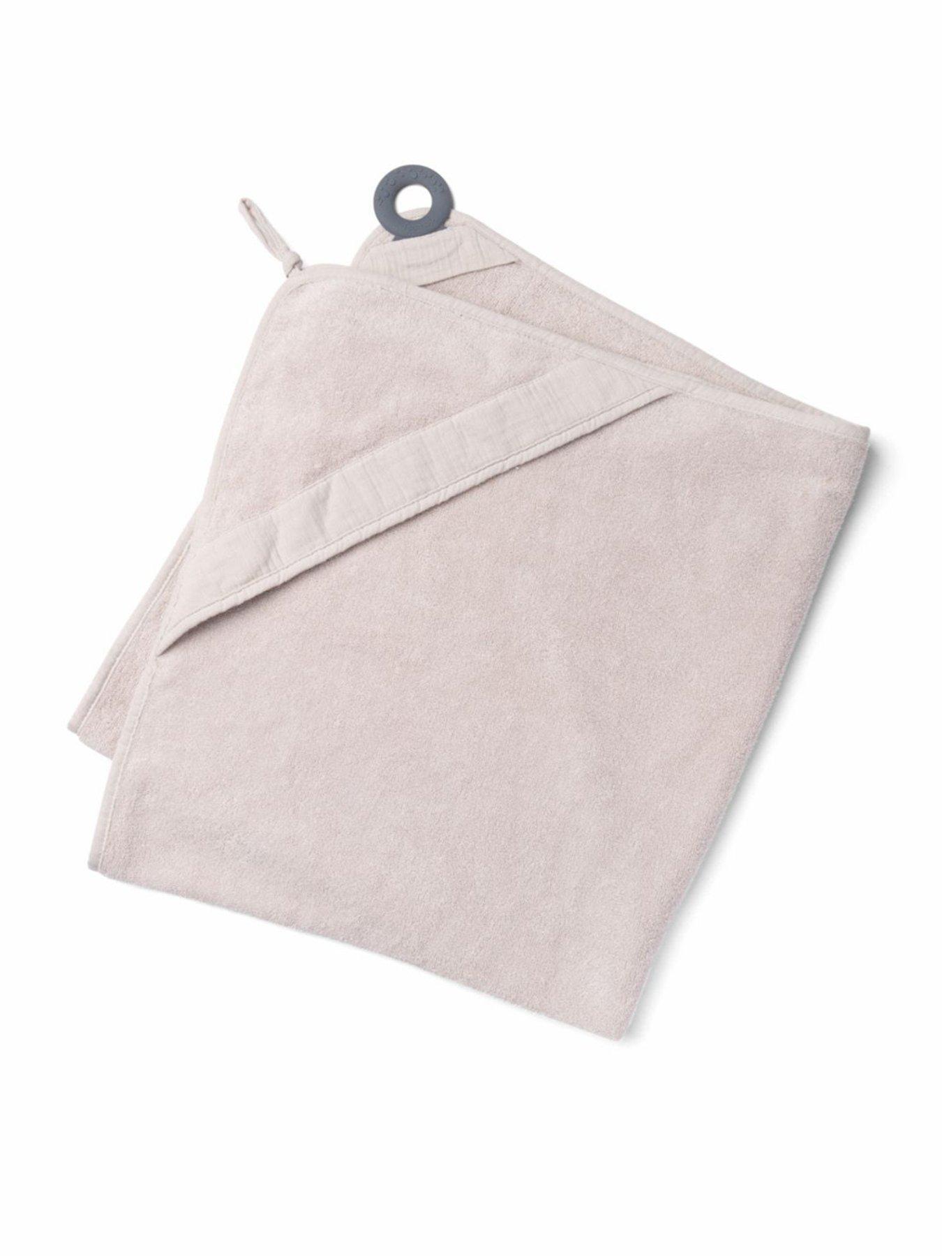  image of babymoov-doomoo-dryn-play-baby-amp-toddler-hooded-bath-towel-with-teething-ring-pink