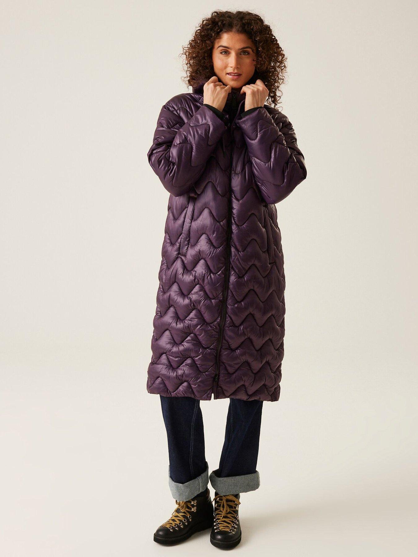undefined Womens Cambrie II Baffled/Quilted Jacket-PLUM