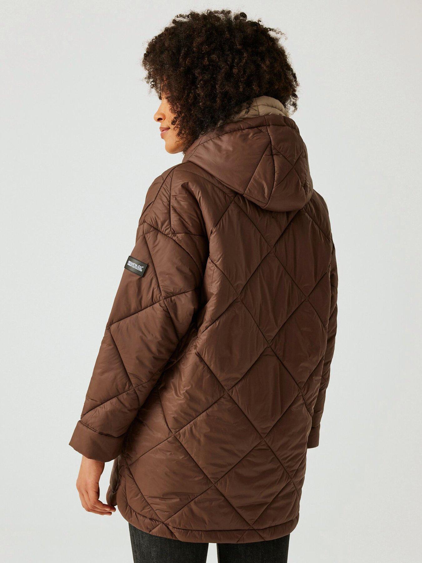 Image 2 of 6 of Regatta Womens Emila Baffled/Quilted Jacket-BROWN