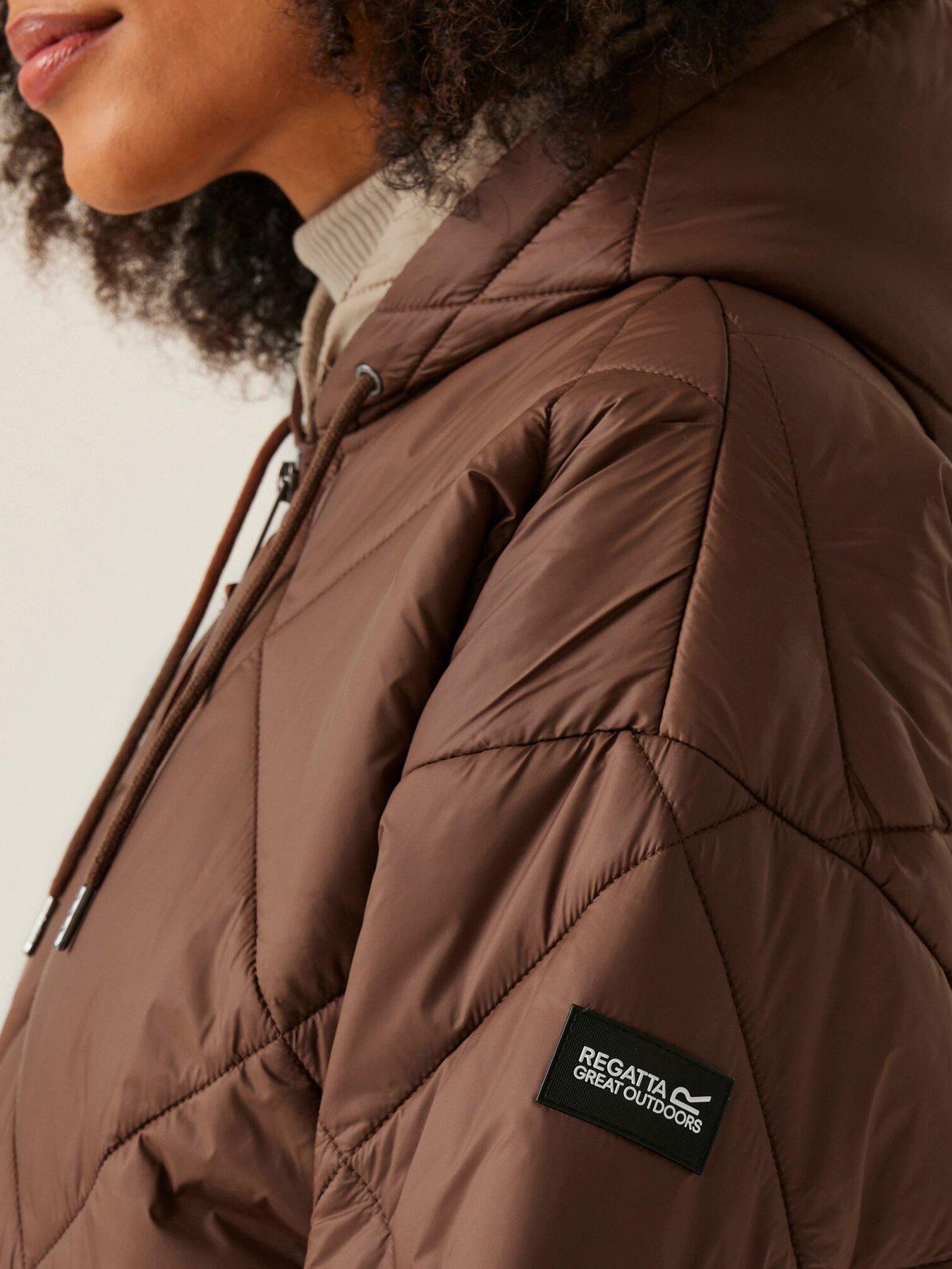 Image 3 of 6 of Regatta Womens Emila Baffled/Quilted Jacket-BROWN