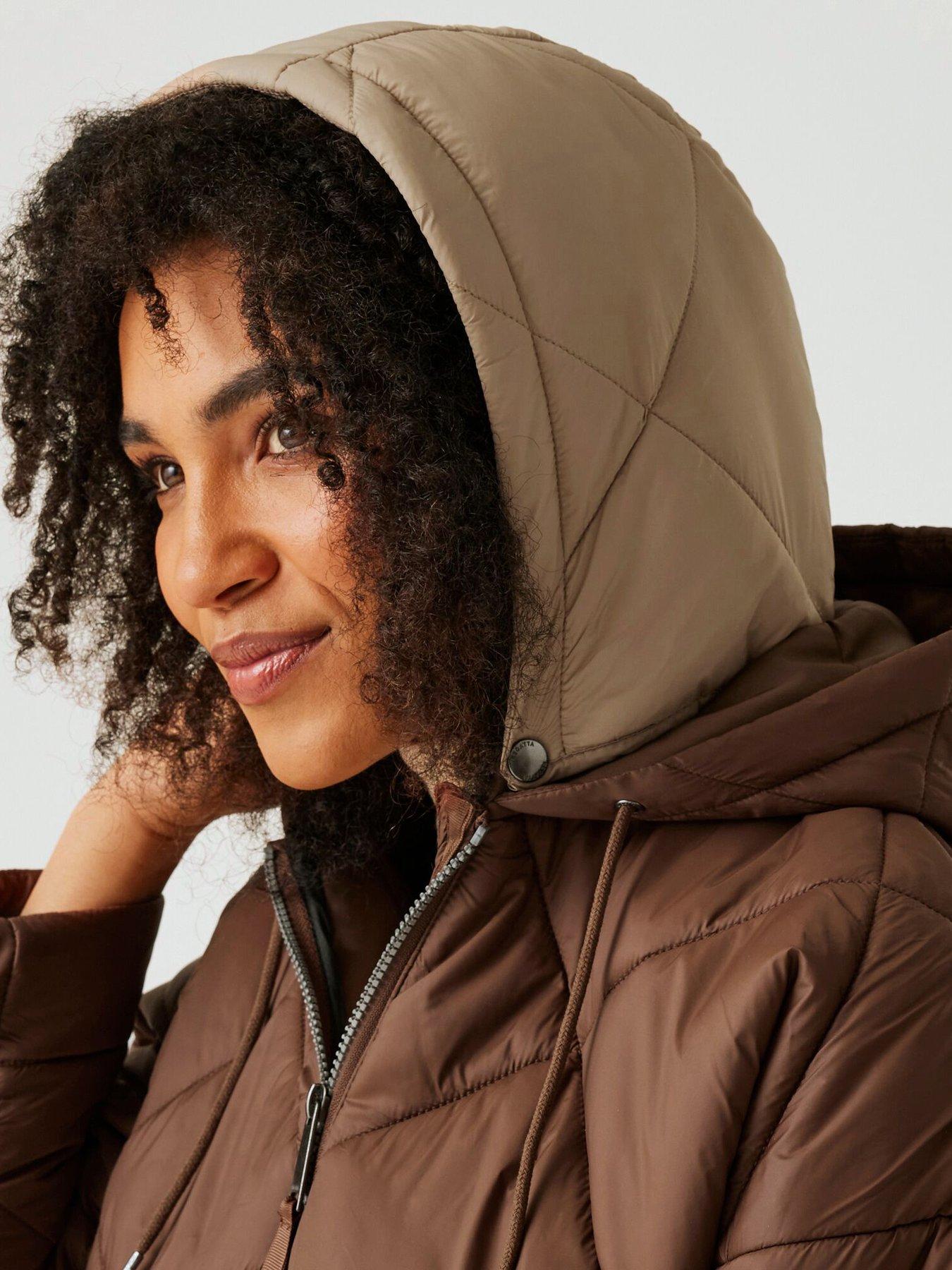 Image 4 of 6 of Regatta Womens Emila Baffled/Quilted Jacket-BROWN