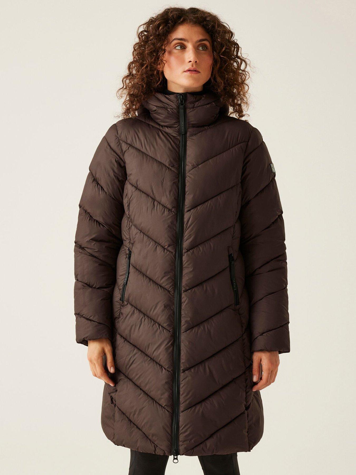undefined Womens Andia II Baffled/Quilted Jacket-BROWN