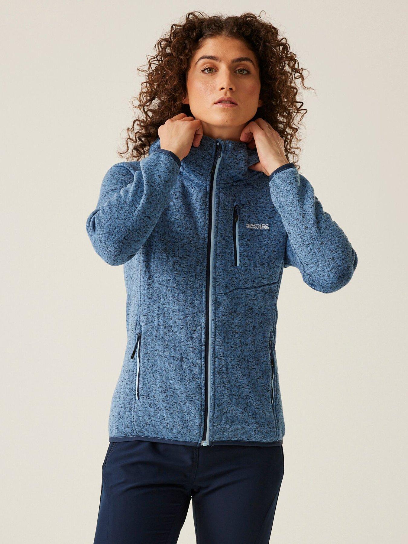 undefined Womens Hooded Newhill Fleece-BLUE