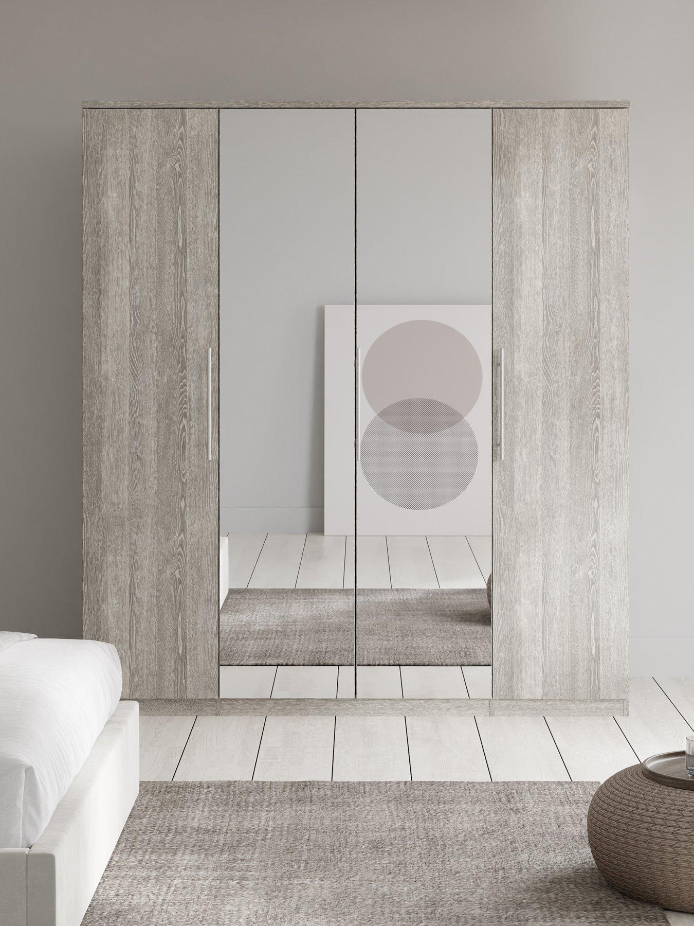 The Very Collection Prague 4 Door Wardrobe With Mirrors - FSC® Certified