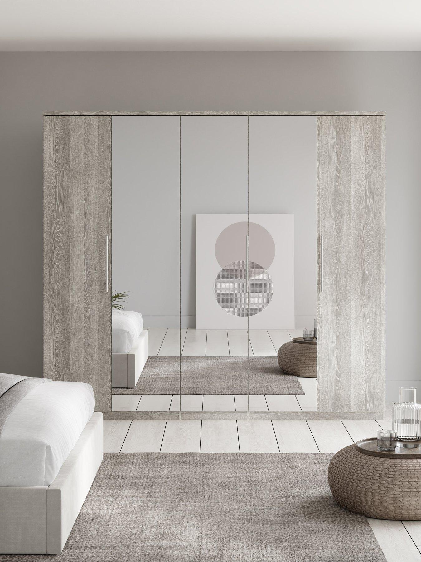 The Very Collection Prague 5 Door Mirrored Wardrobe - FSC® Certified