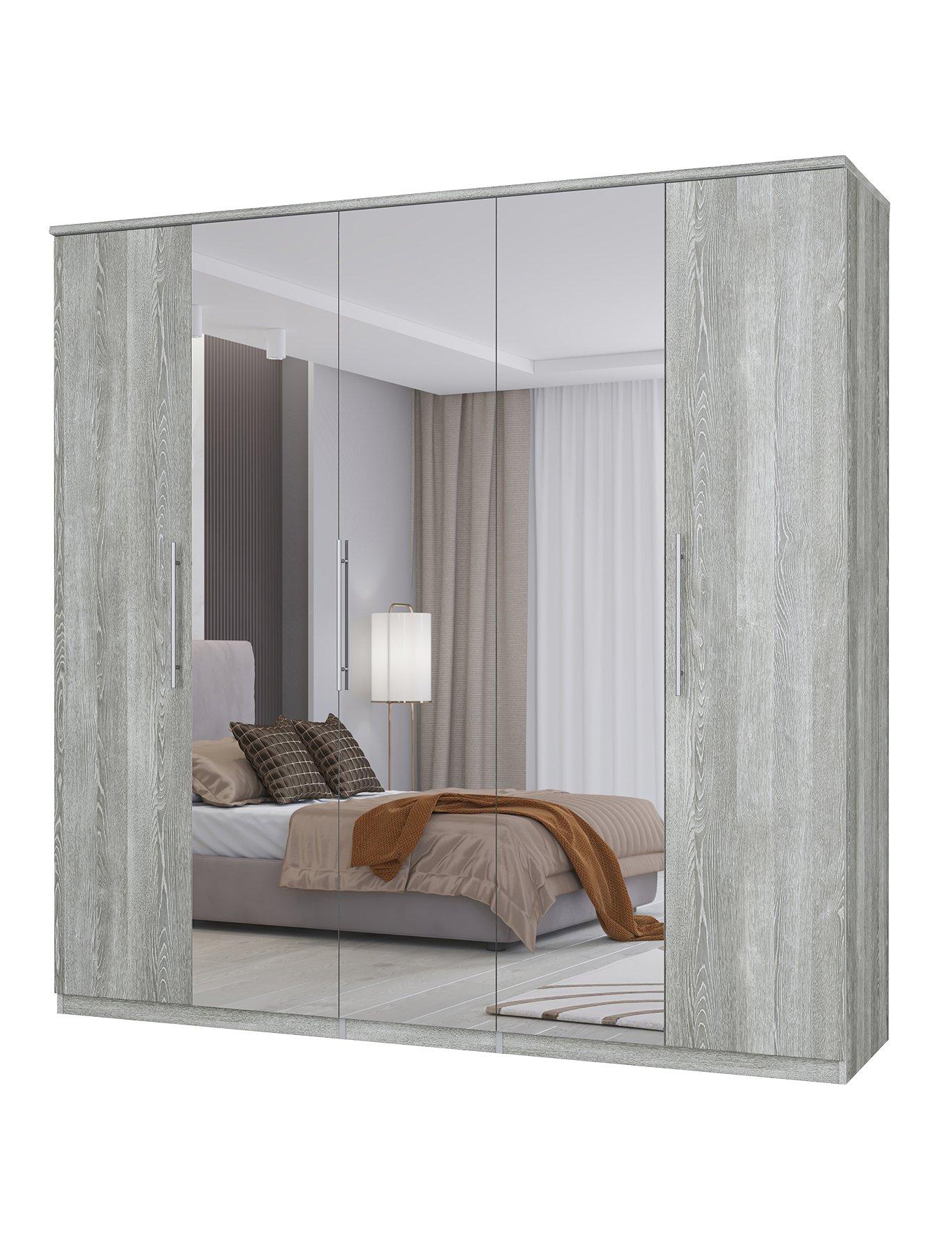 Image 2 of 5 of The Very Collection Prague 5 Door Mirrored&nbsp;Wardrobe&nbsp;- FSC&reg; Certified