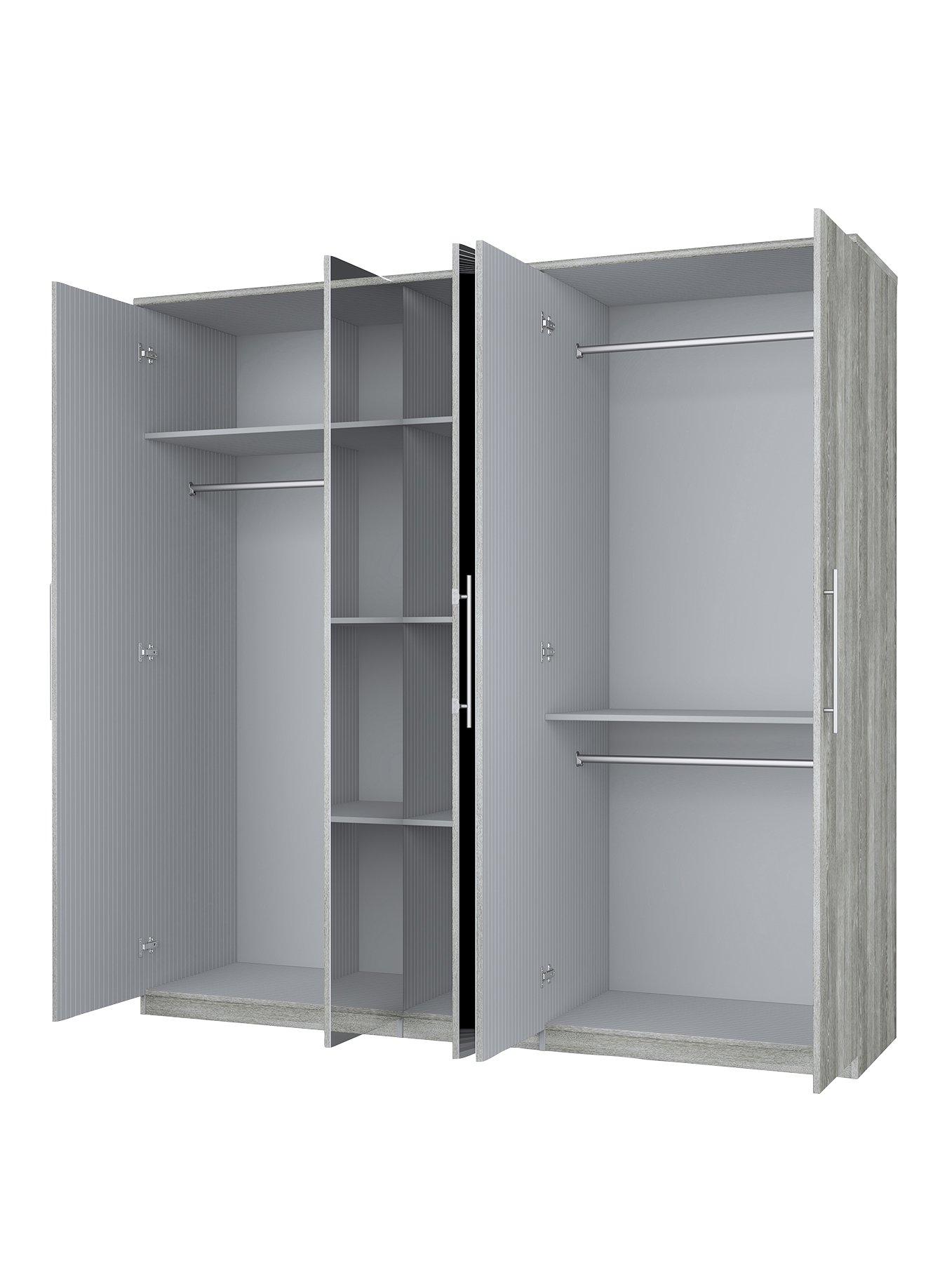 Image 3 of 5 of The Very Collection Prague 5 Door Mirrored&nbsp;Wardrobe&nbsp;- FSC&reg; Certified