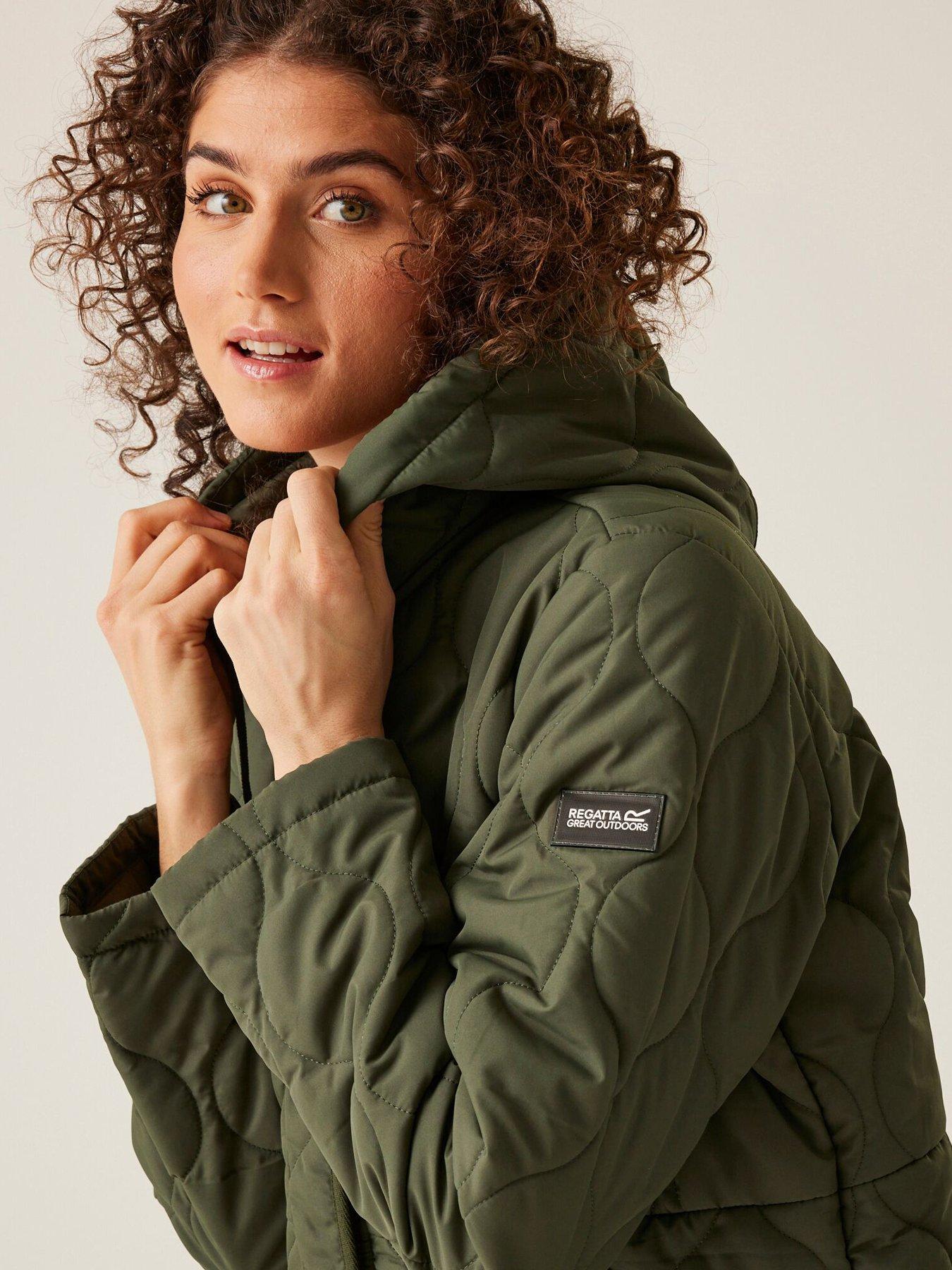  image of regatta-womens-jaycee-ii-baffledquilted-jacket-khaki
