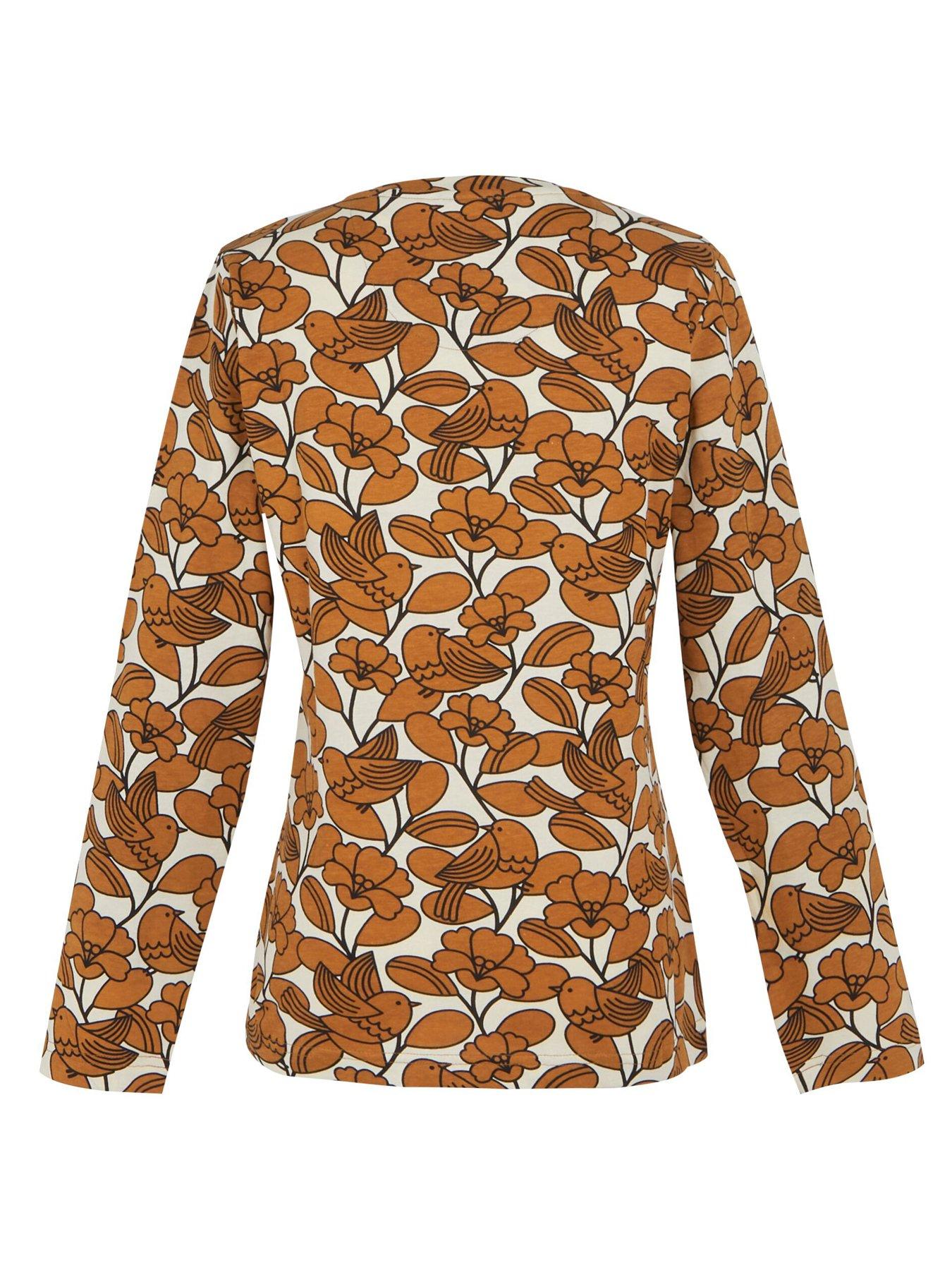  image of regatta-womens-orla-kiely-winter-tee-t-shirts-brown