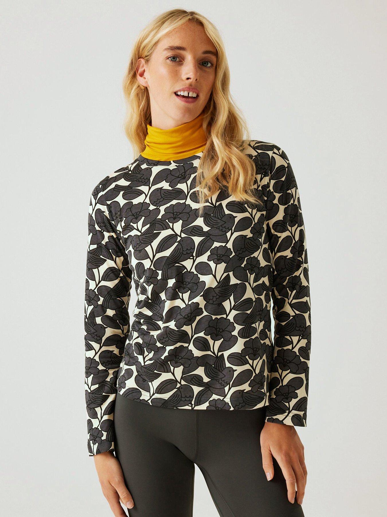 undefined Womens Orla Kiely Winter Tee T-Shirts-GREY