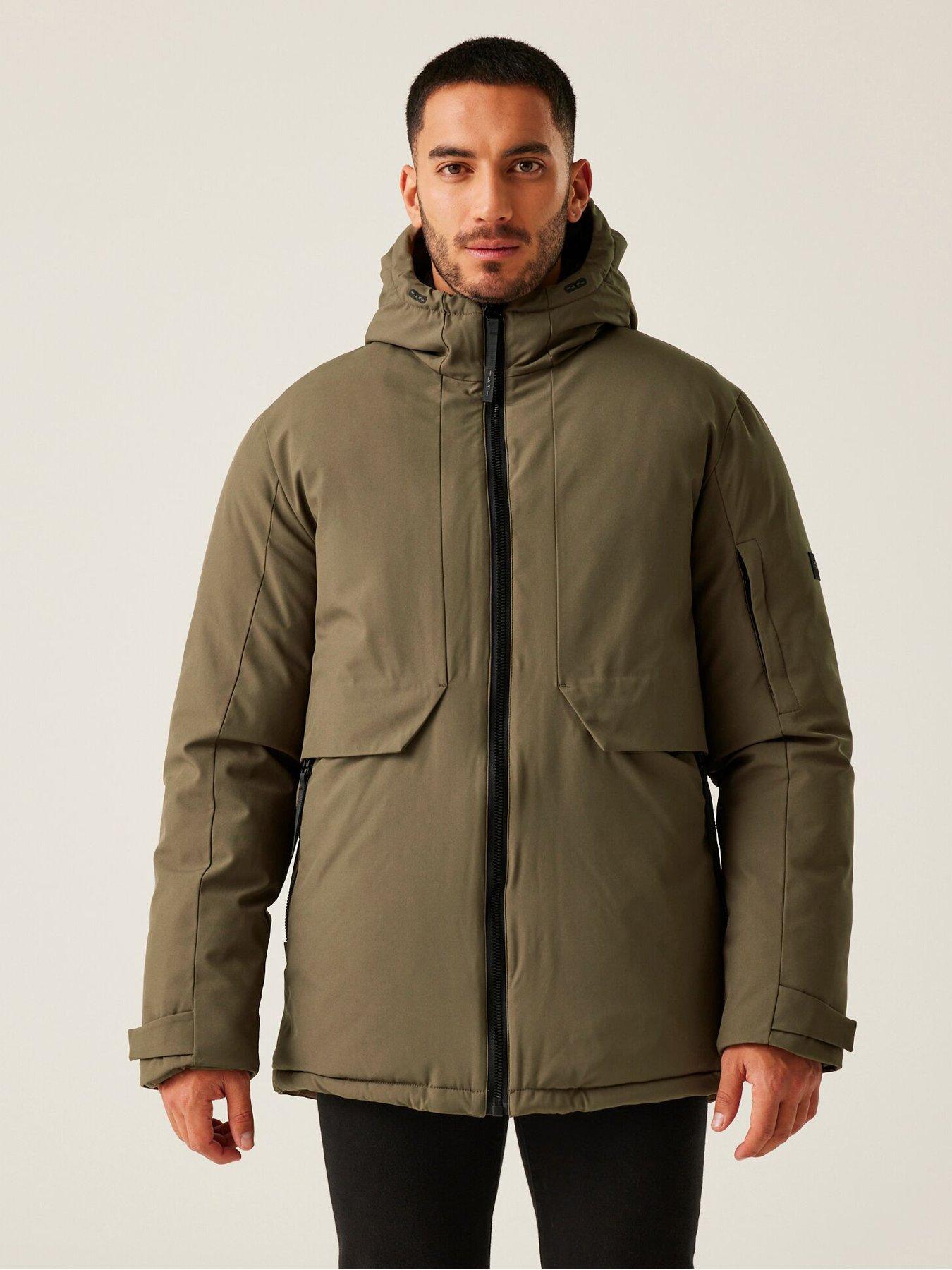 undefined Mens Dallymoore Baffled/Quilted Jacket-KHAKI