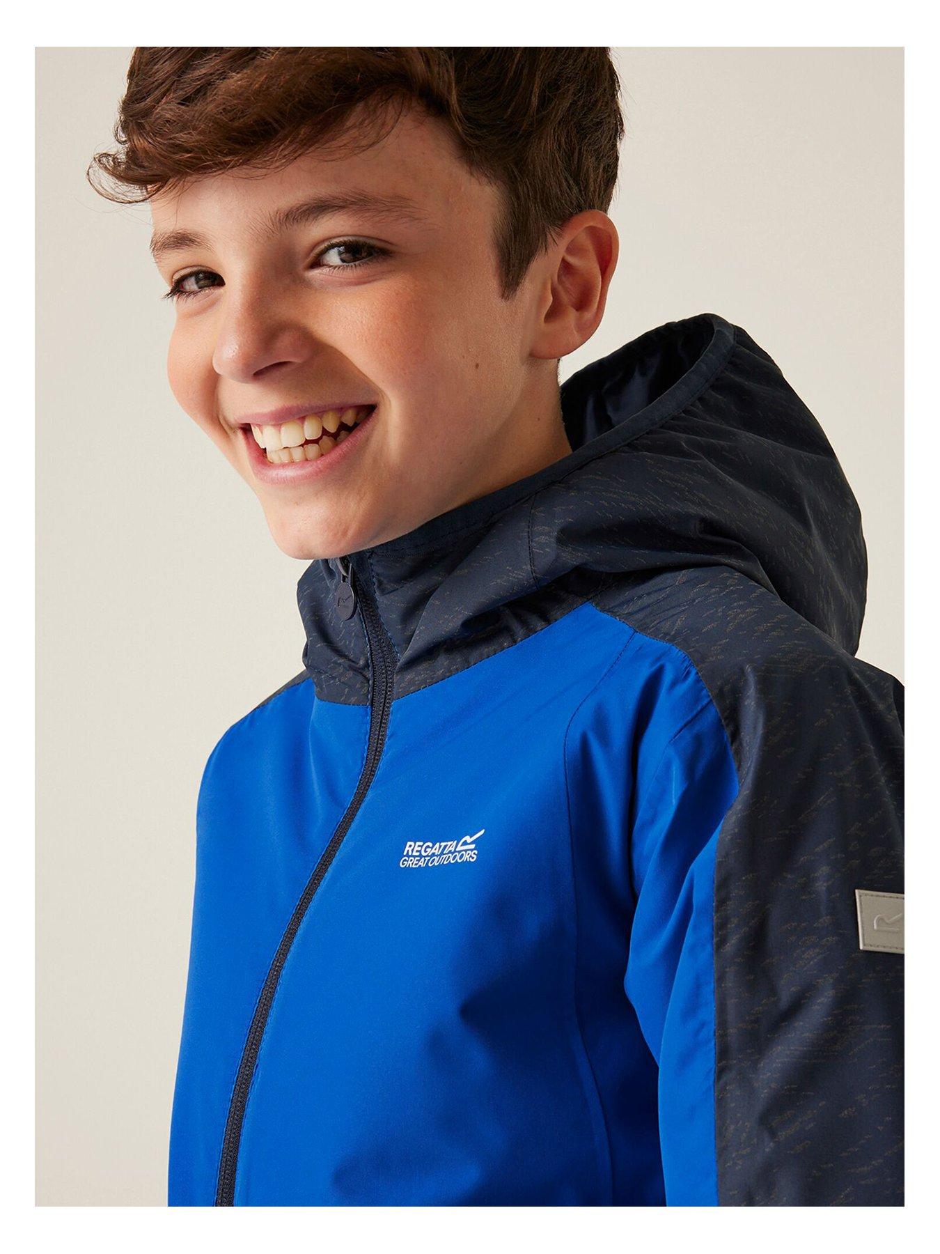  image of regatta-kids-volcanics-reflective-viii-waterproof-insulated-jacket--navy