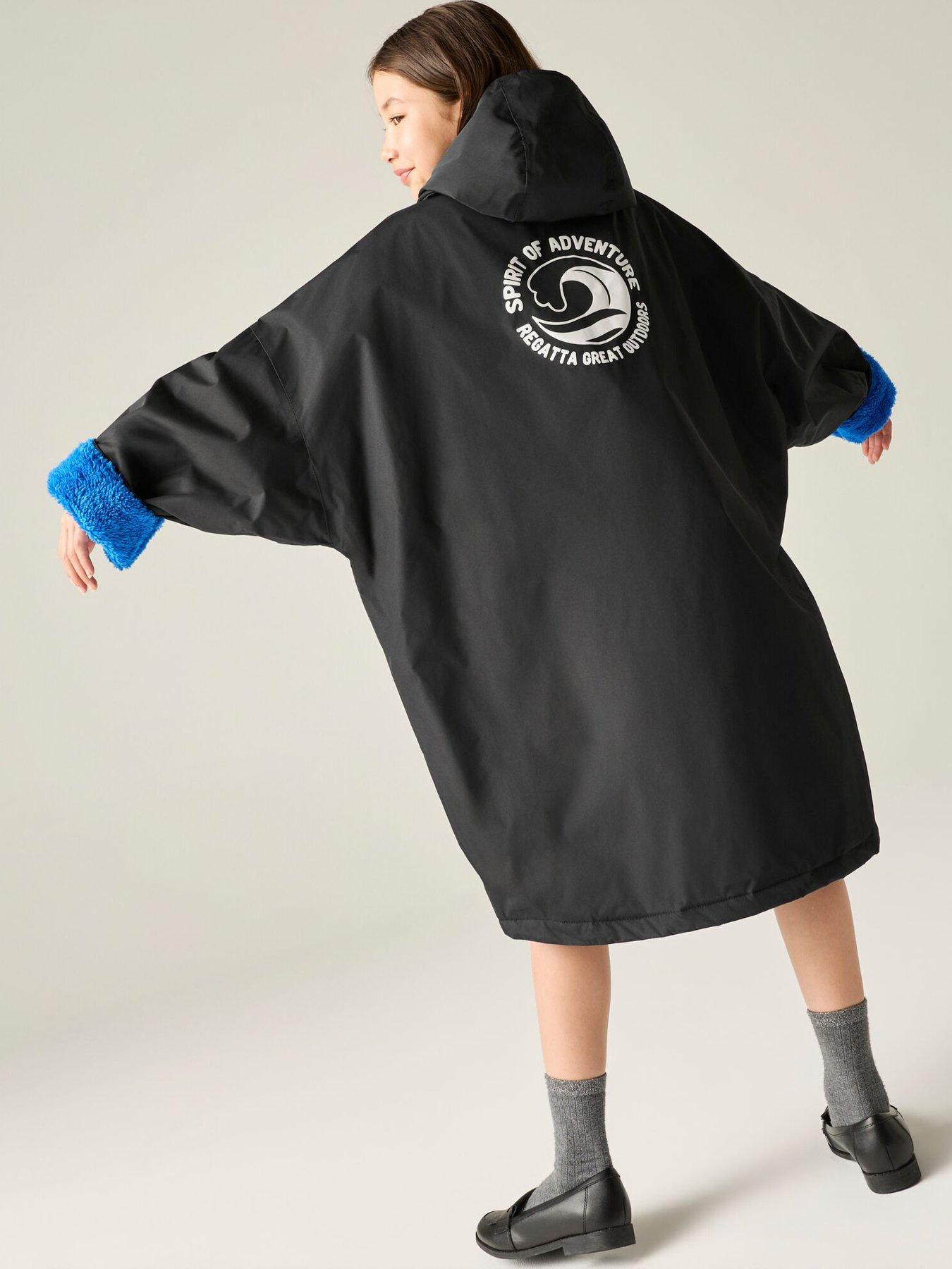 Regatta Kids Junior Changing Robe Waterproof Shell -black | Littlewoods