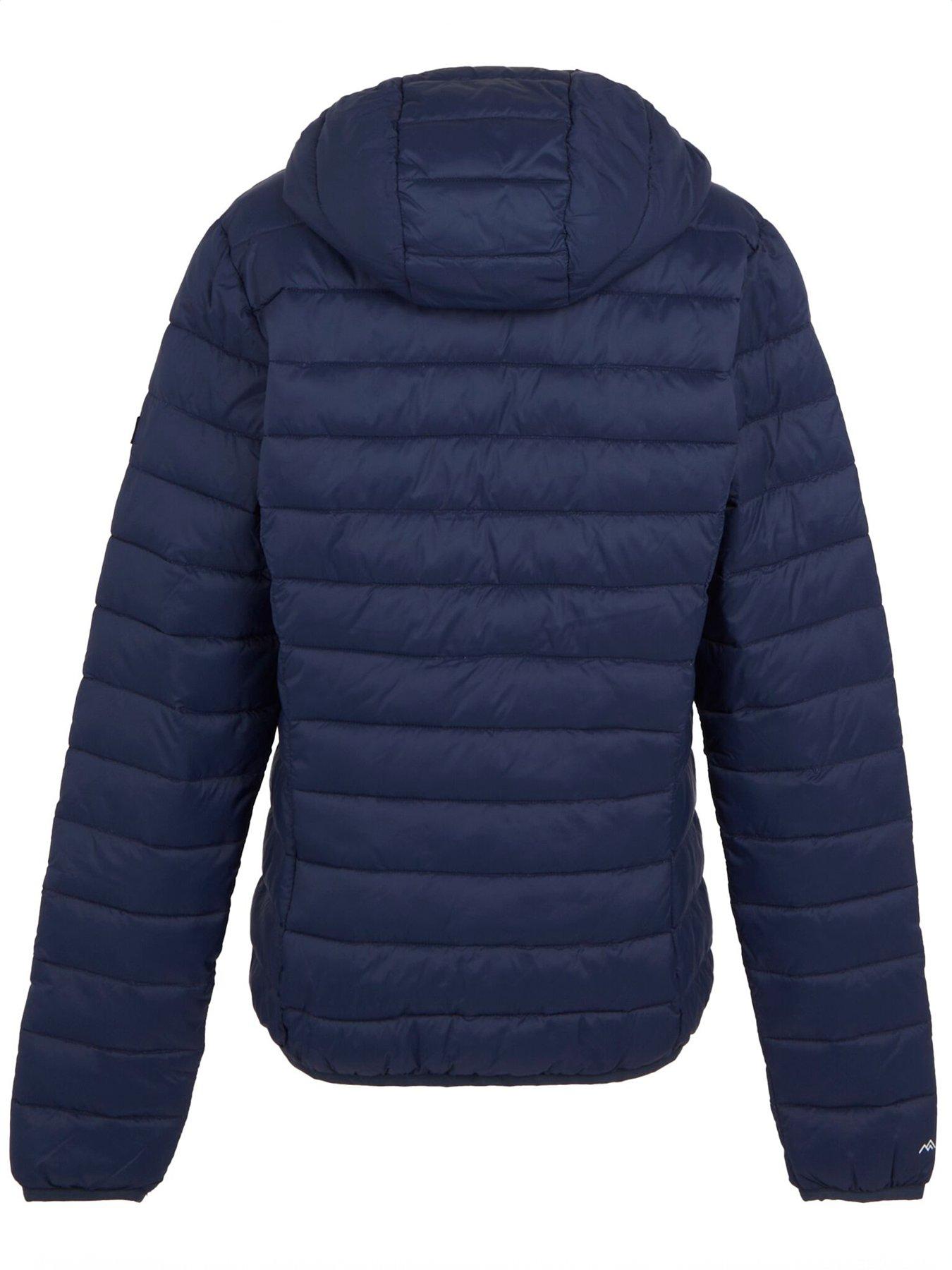  image of regatta-womens-hooded-marizion-baffledquilted-jacket-navy