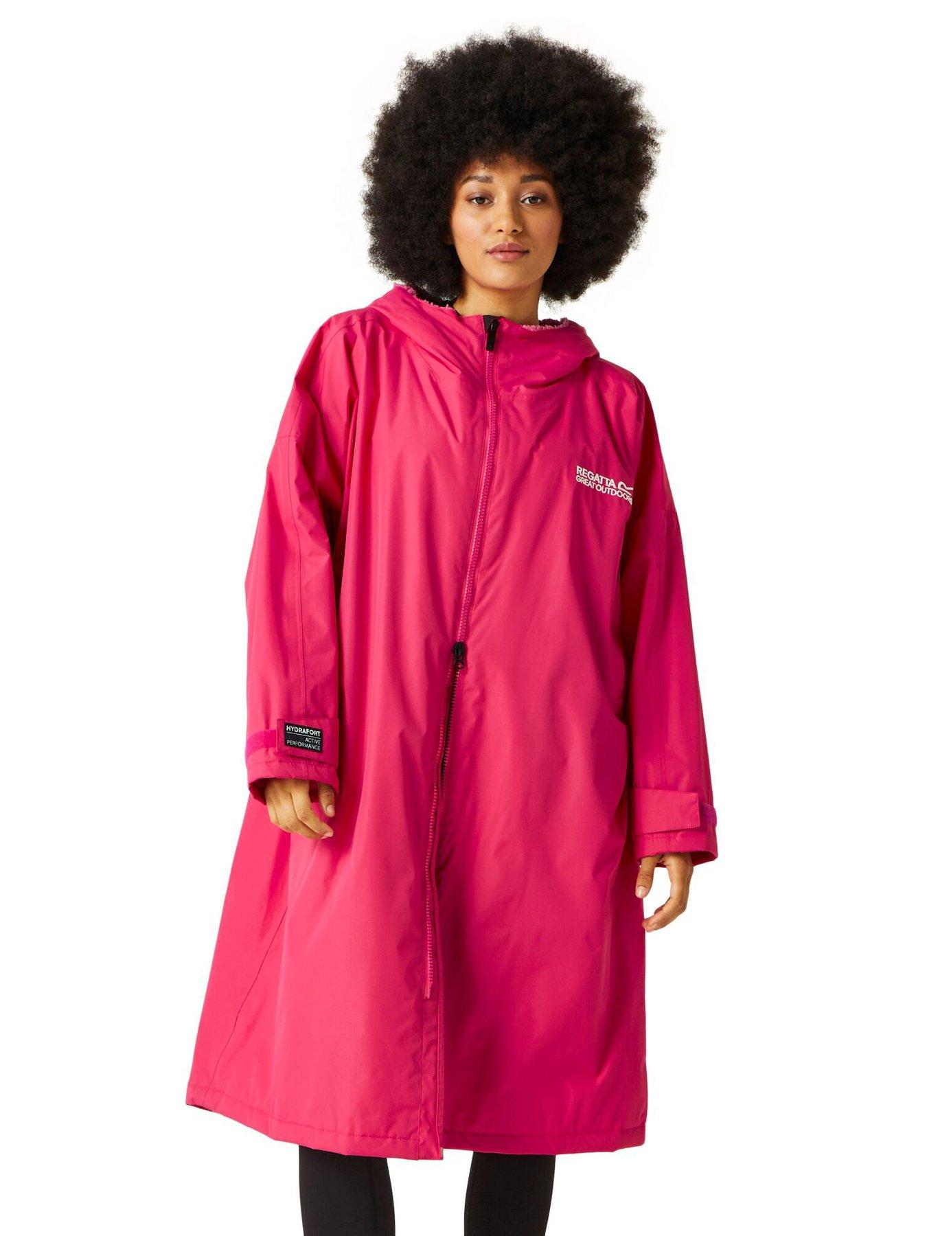  image of regatta-womens-adult-robe-waterproof-shell-pink