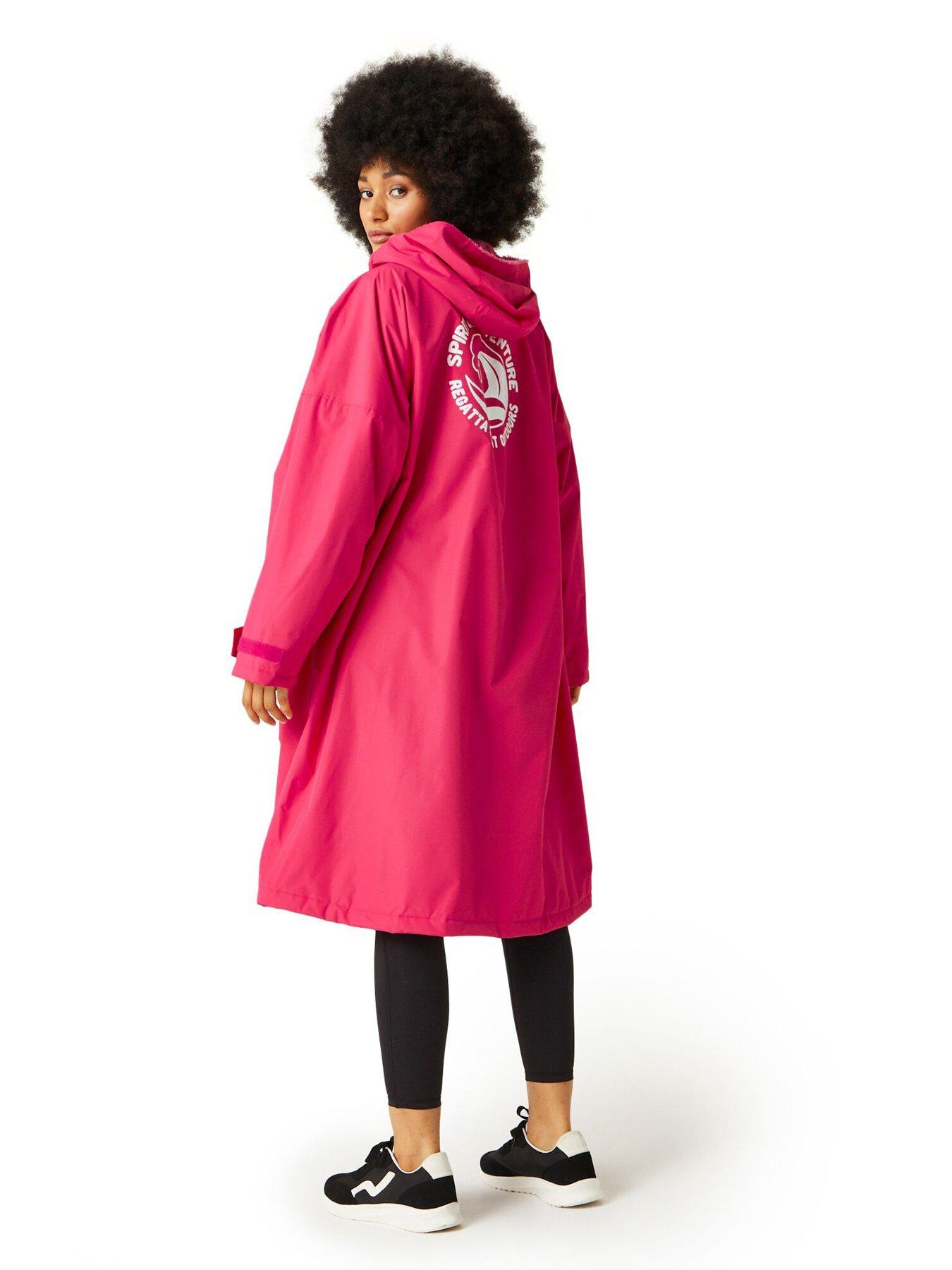  image of regatta-womens-adult-robe-waterproof-shell-pink