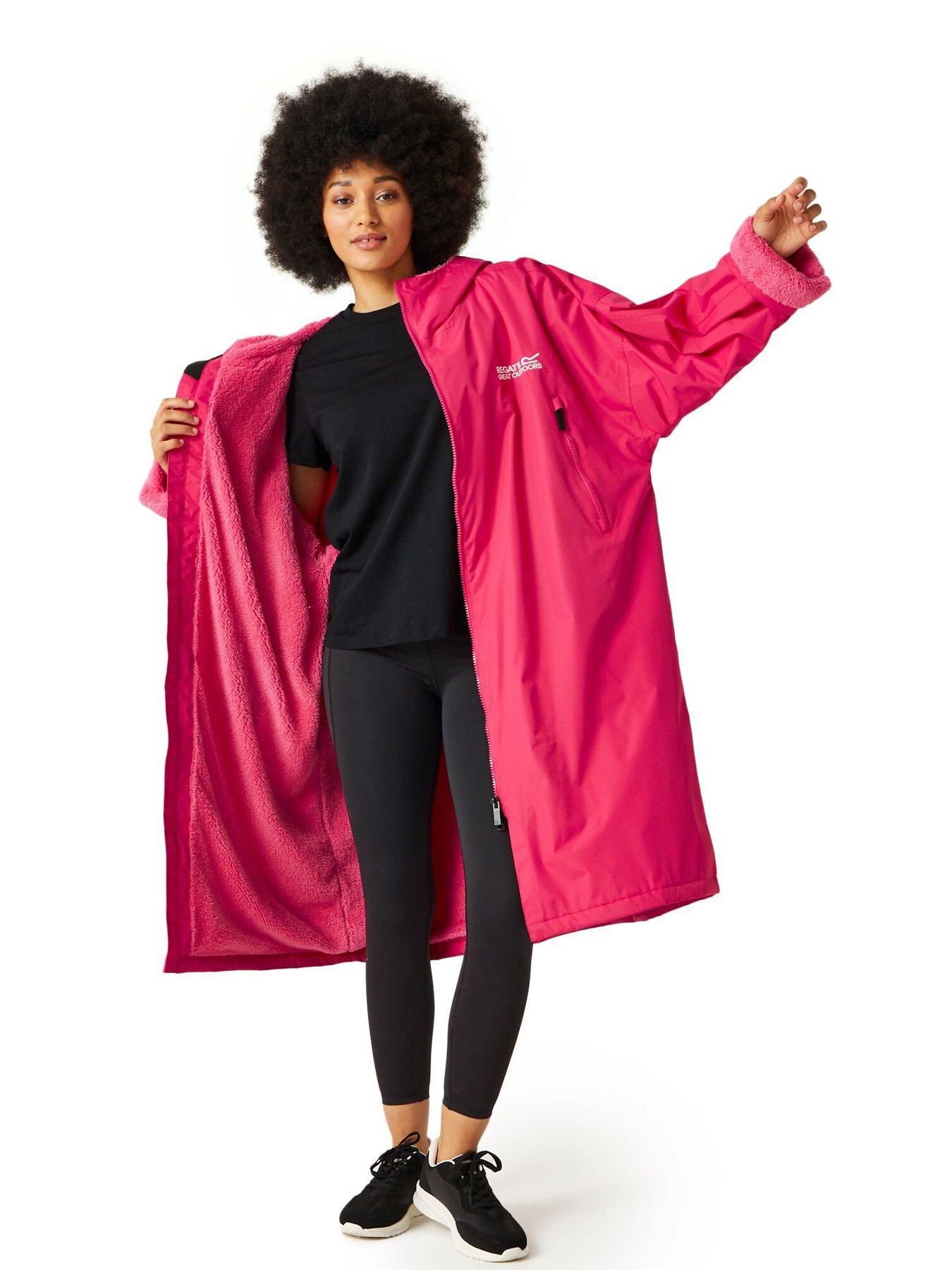  image of regatta-womens-adult-robe-waterproof-shell-pink