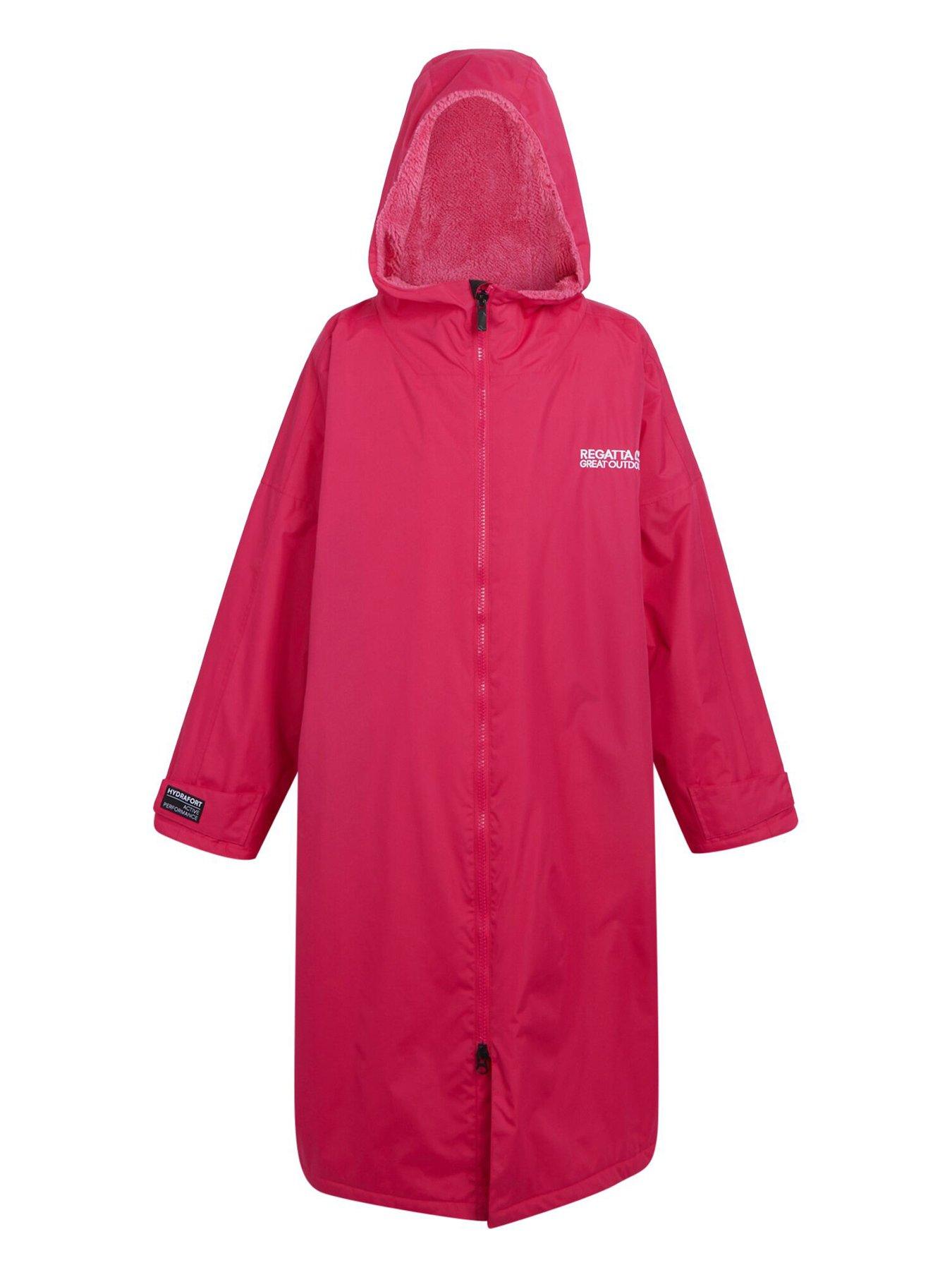  image of regatta-womens-adult-robe-waterproof-shell-pink