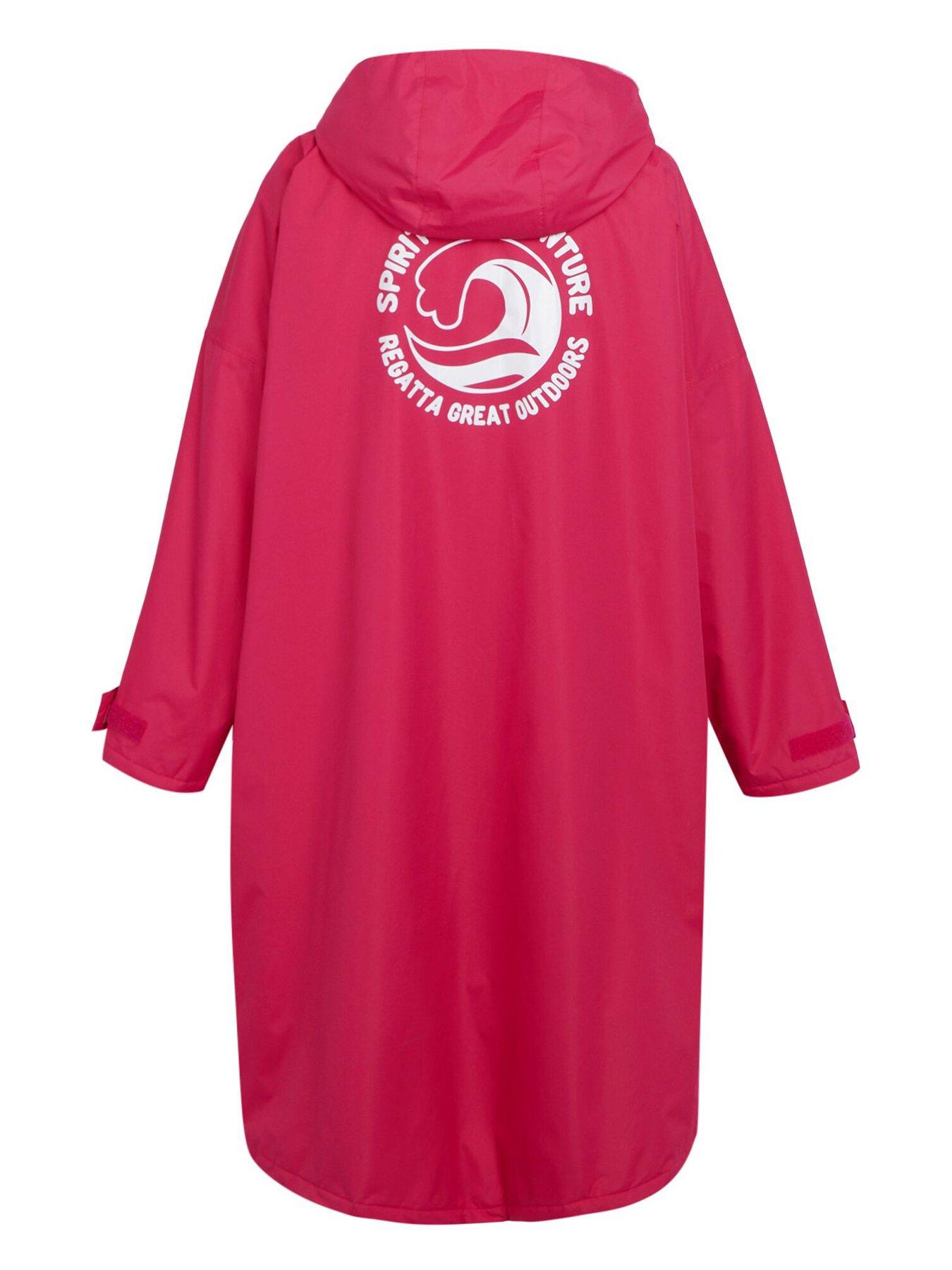  image of regatta-womens-adult-robe-waterproof-shell-pink