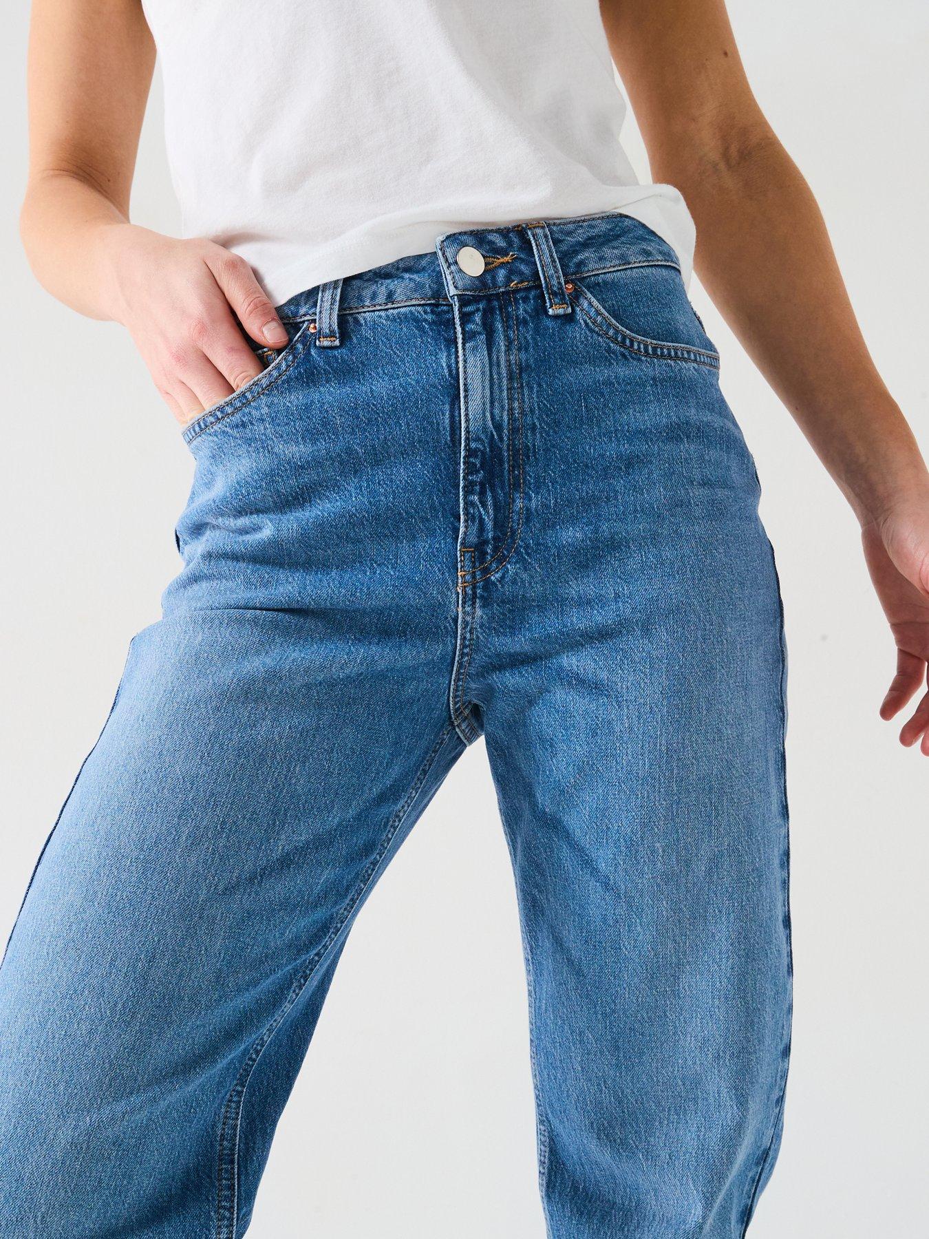  image of v-by-very-wide-leg-jeans-with-stretch-midi-wash