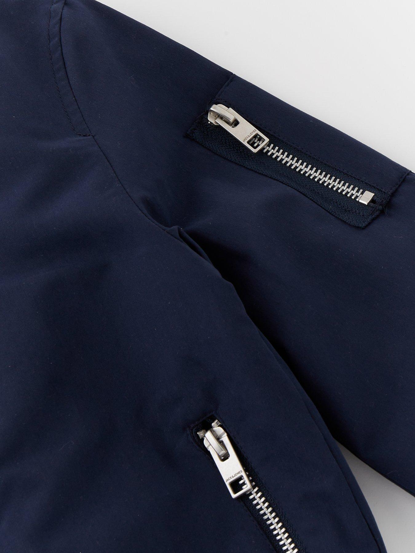  image of jack-jones-mini-younger-boys-rush-bomber-jacket-navy-blazer