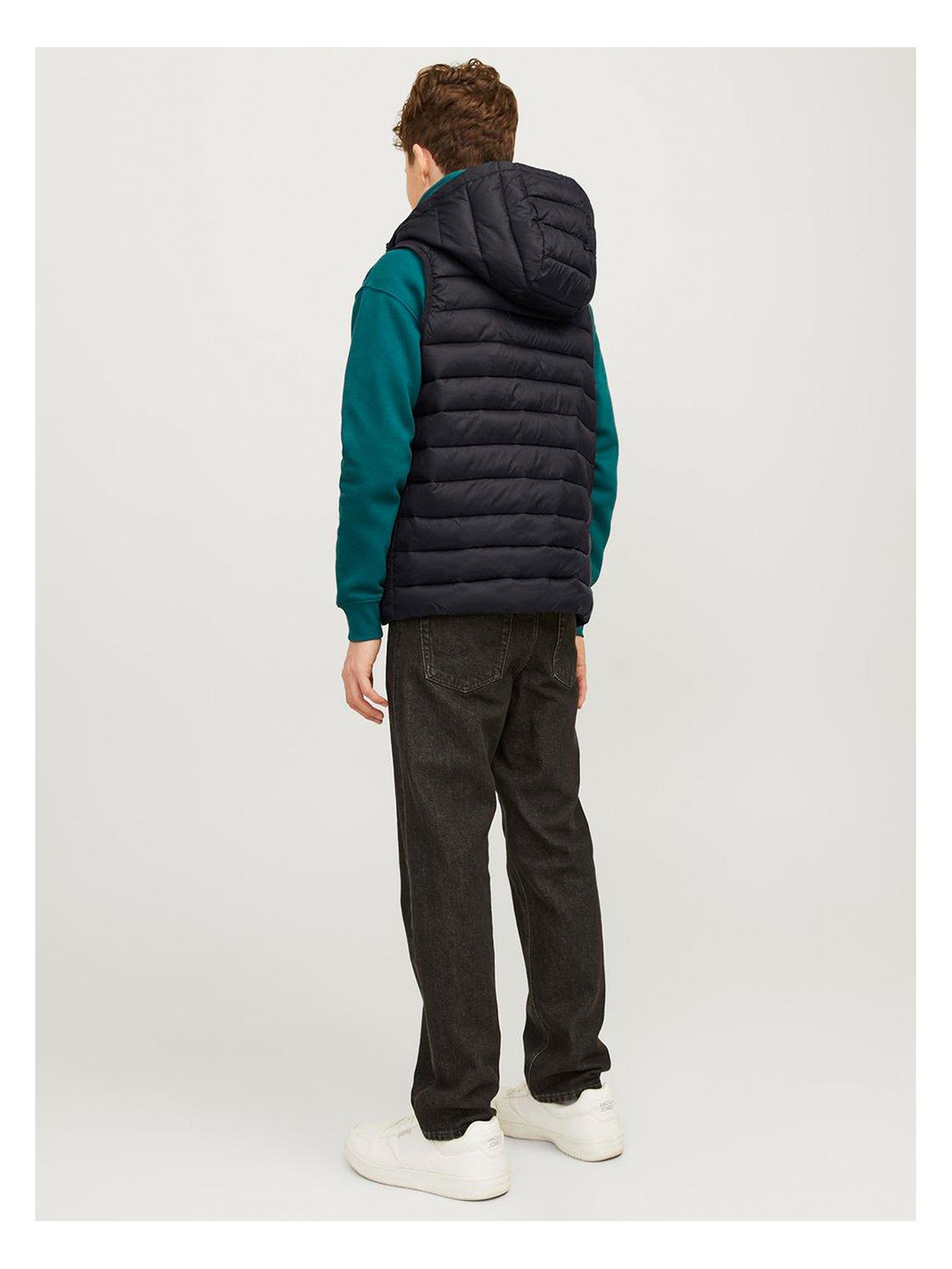  image of jack-jones-junior-boys-sprint-padded-bodywarmer-black