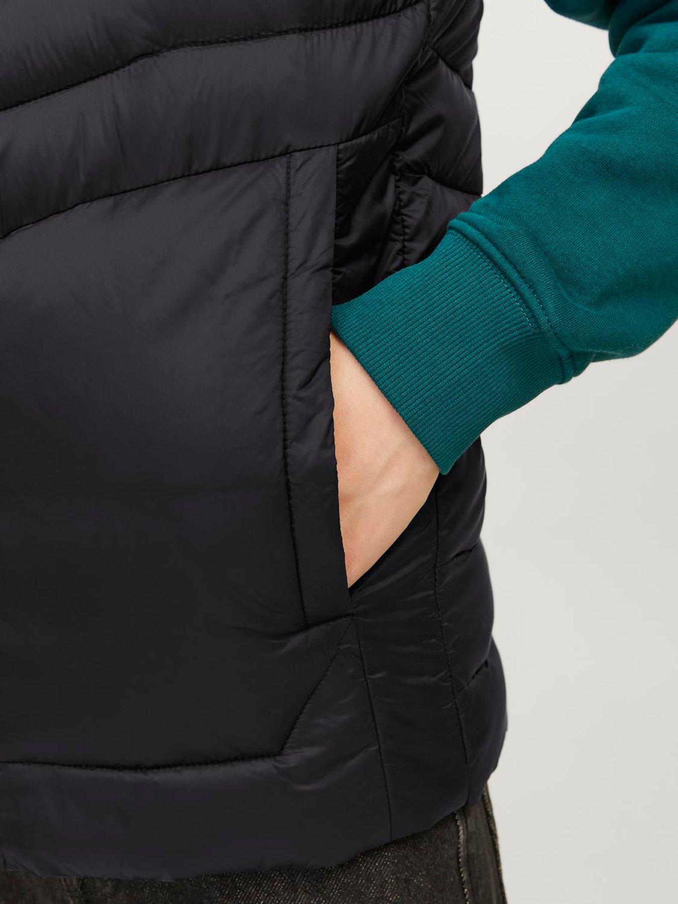  image of jack-jones-junior-boys-sprint-padded-bodywarmer-black