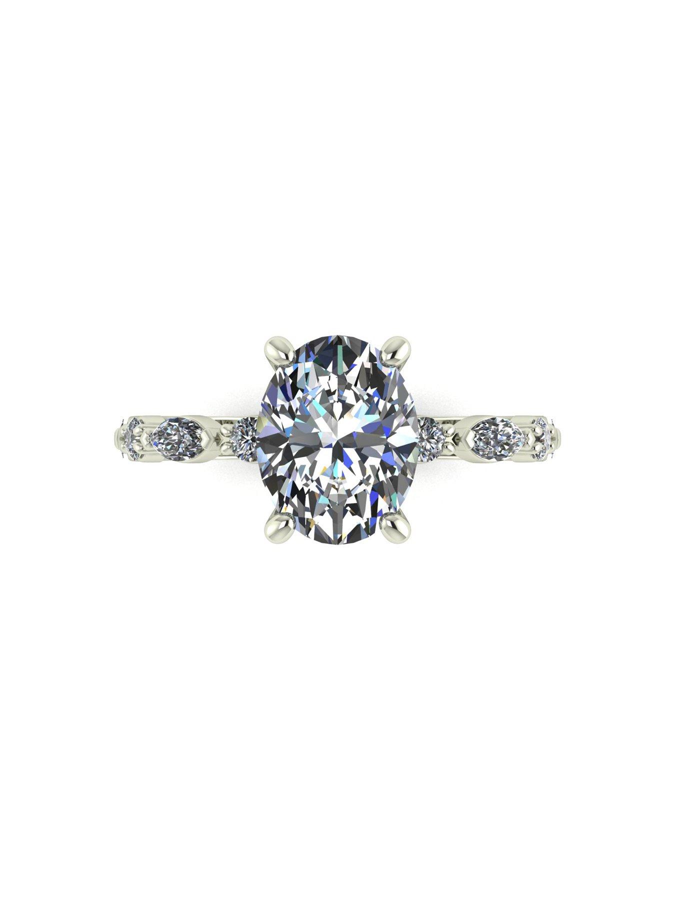  image of moissanite-lady-lynsey-moissanite-9ct-white-gold-250ct-total-oval-moissanite-ring