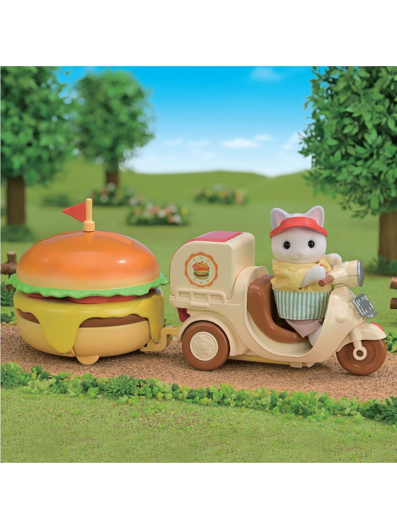 Image 2 of 6 of Sylvanian Families Hamburger Stand Set&nbsp;with the Figure:&nbsp;Latte Cat Father, Matteo