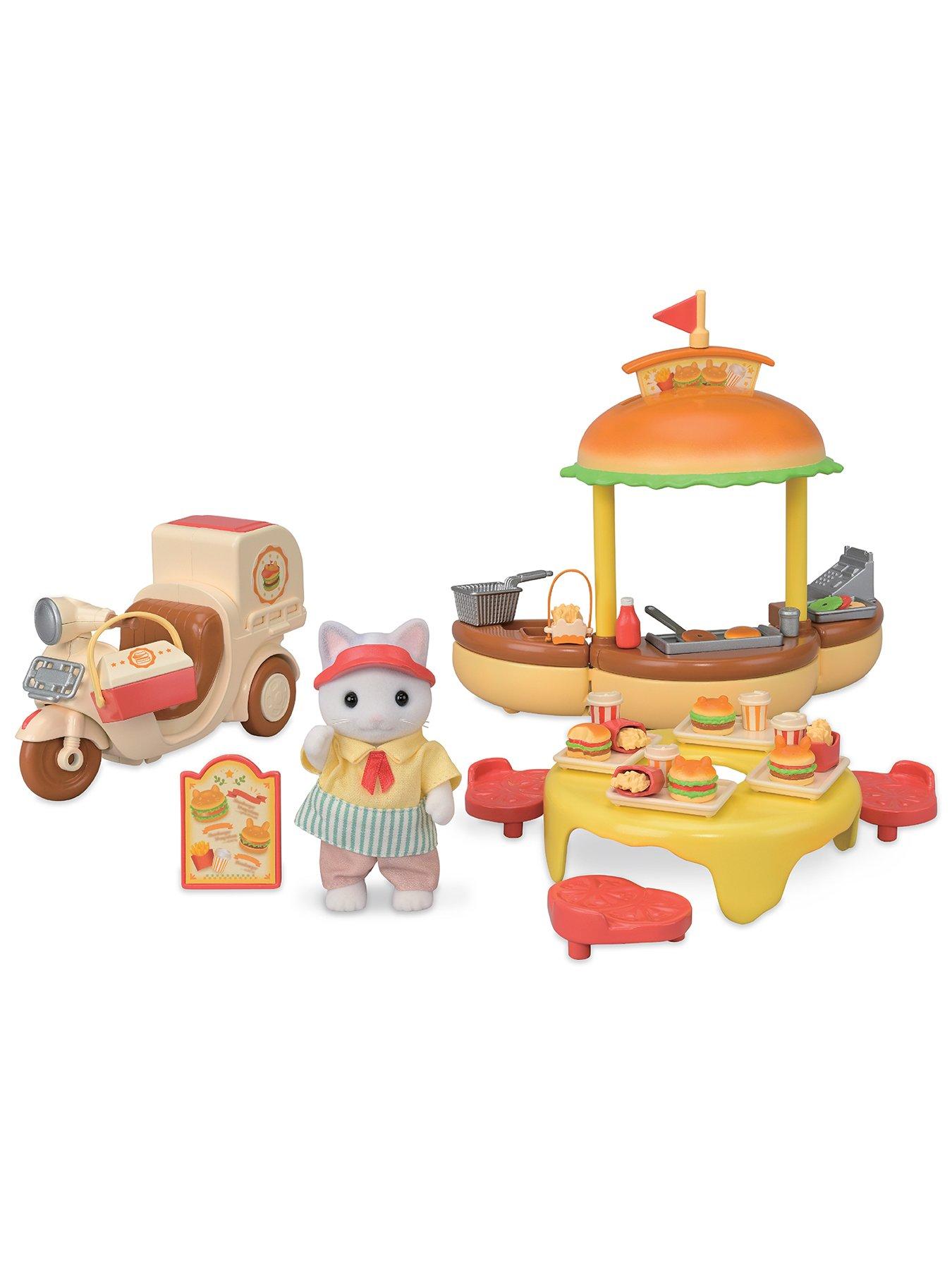 Image 4 of 6 of Sylvanian Families Hamburger Stand Set&nbsp;with the Figure:&nbsp;Latte Cat Father, Matteo