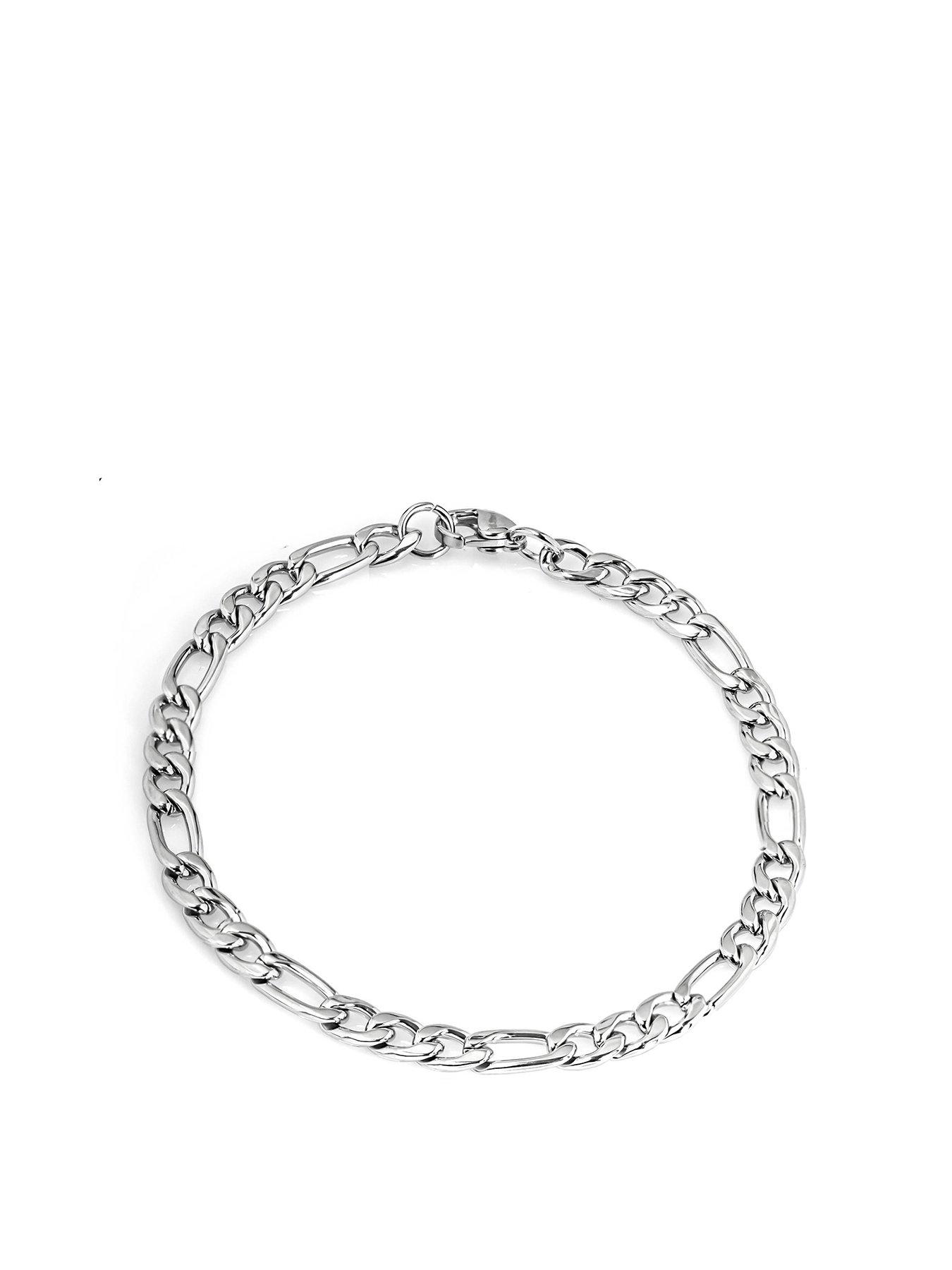  image of the-love-collection-mens-figaro-316-steel-chain-bracelet