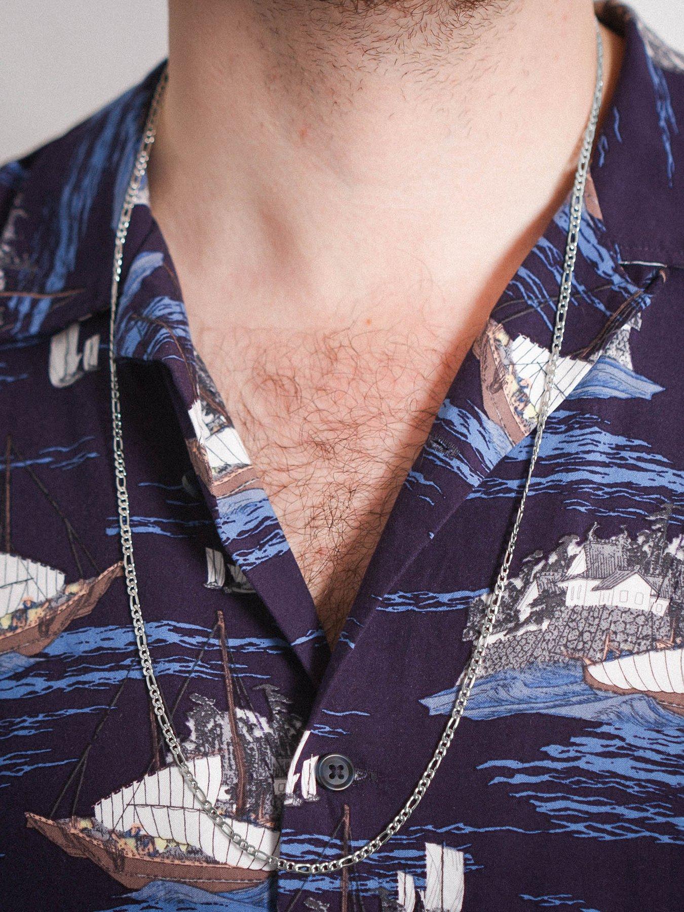 image of the-love-collection-mens-figaro-316-steel-chain-necklace