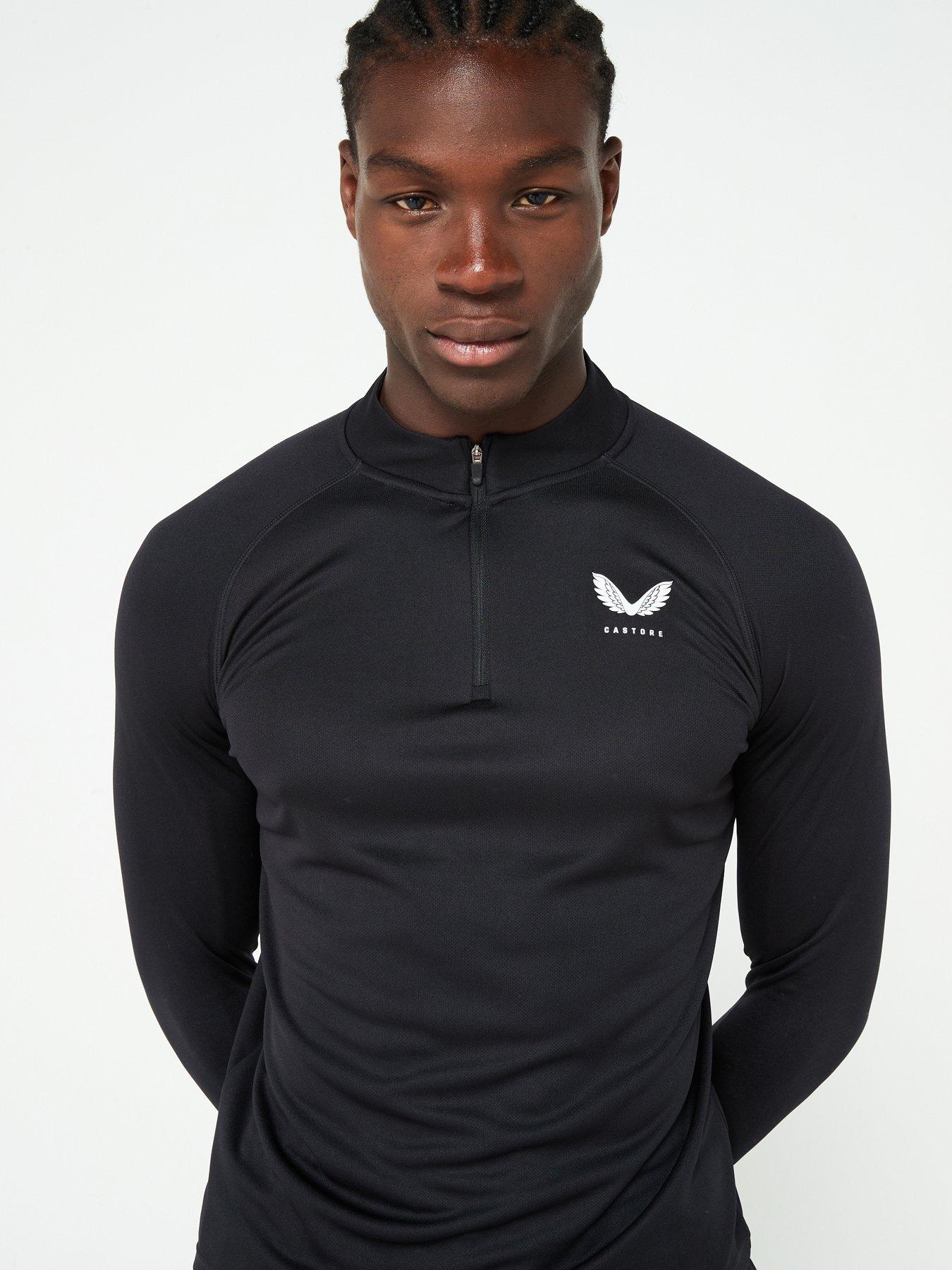 undefined Mens Training Adapt Light Weight 1/4 Zip Top - Black