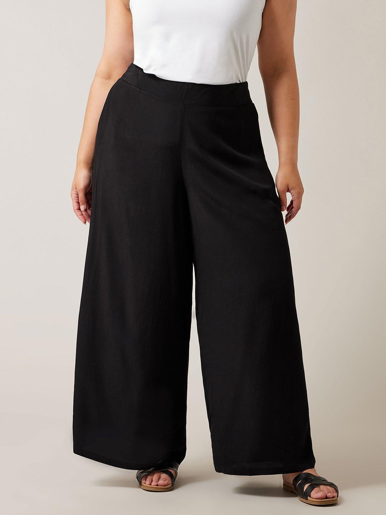undefined Wide Leg Trouser - Black