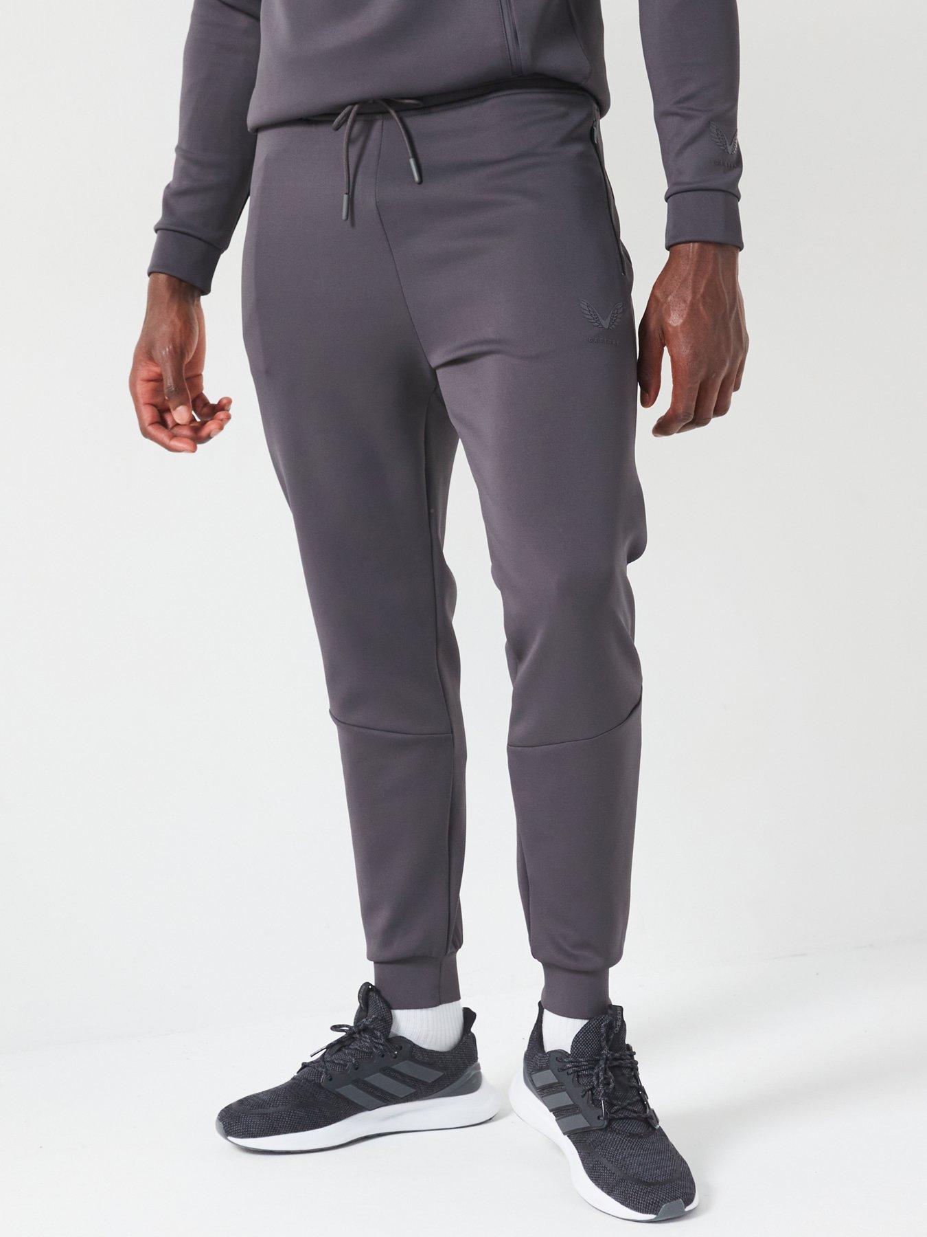 front image of castore-mens-training-scuba-joggers-grey