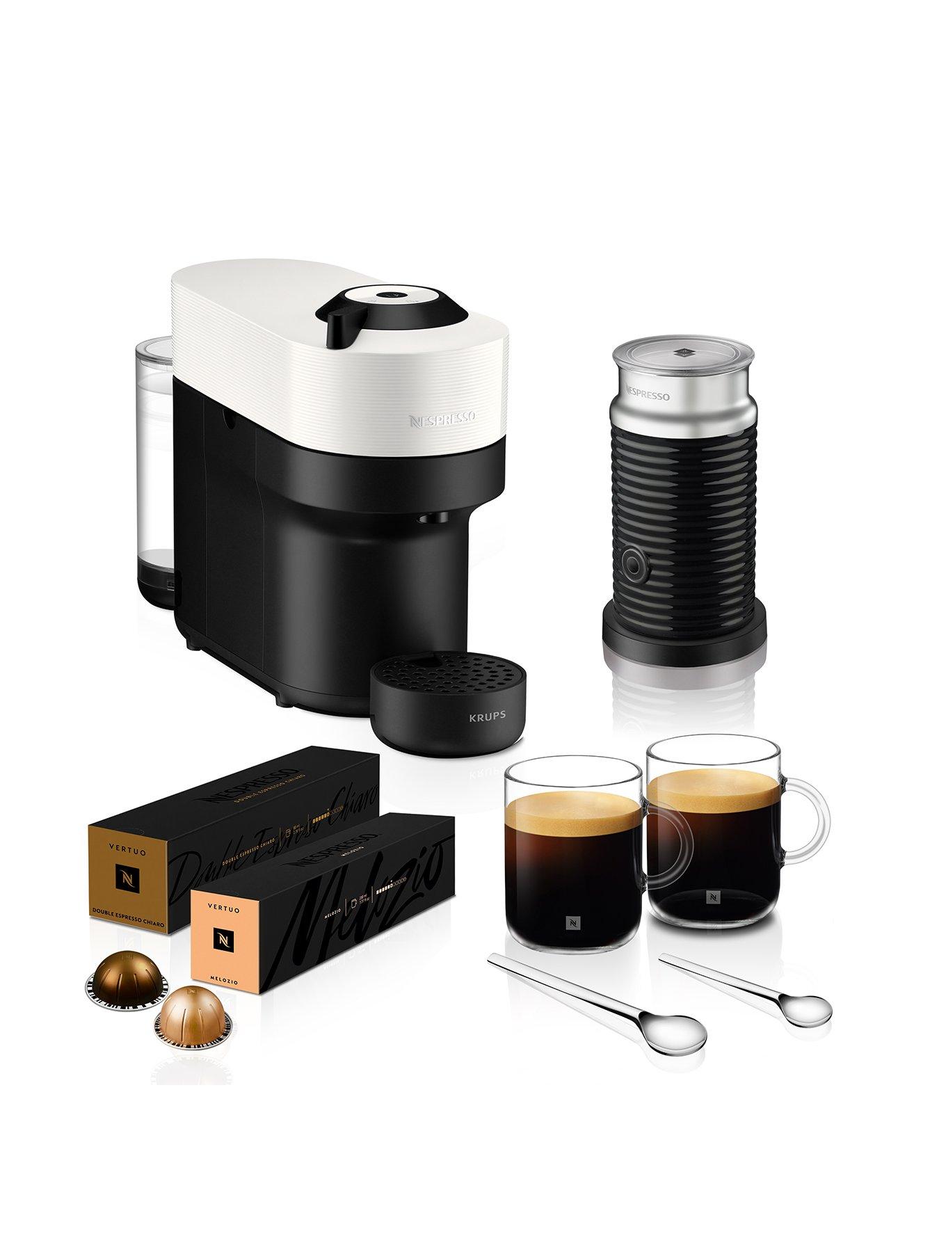 Nespresso POP Coconut White by Krups Machine Bundle