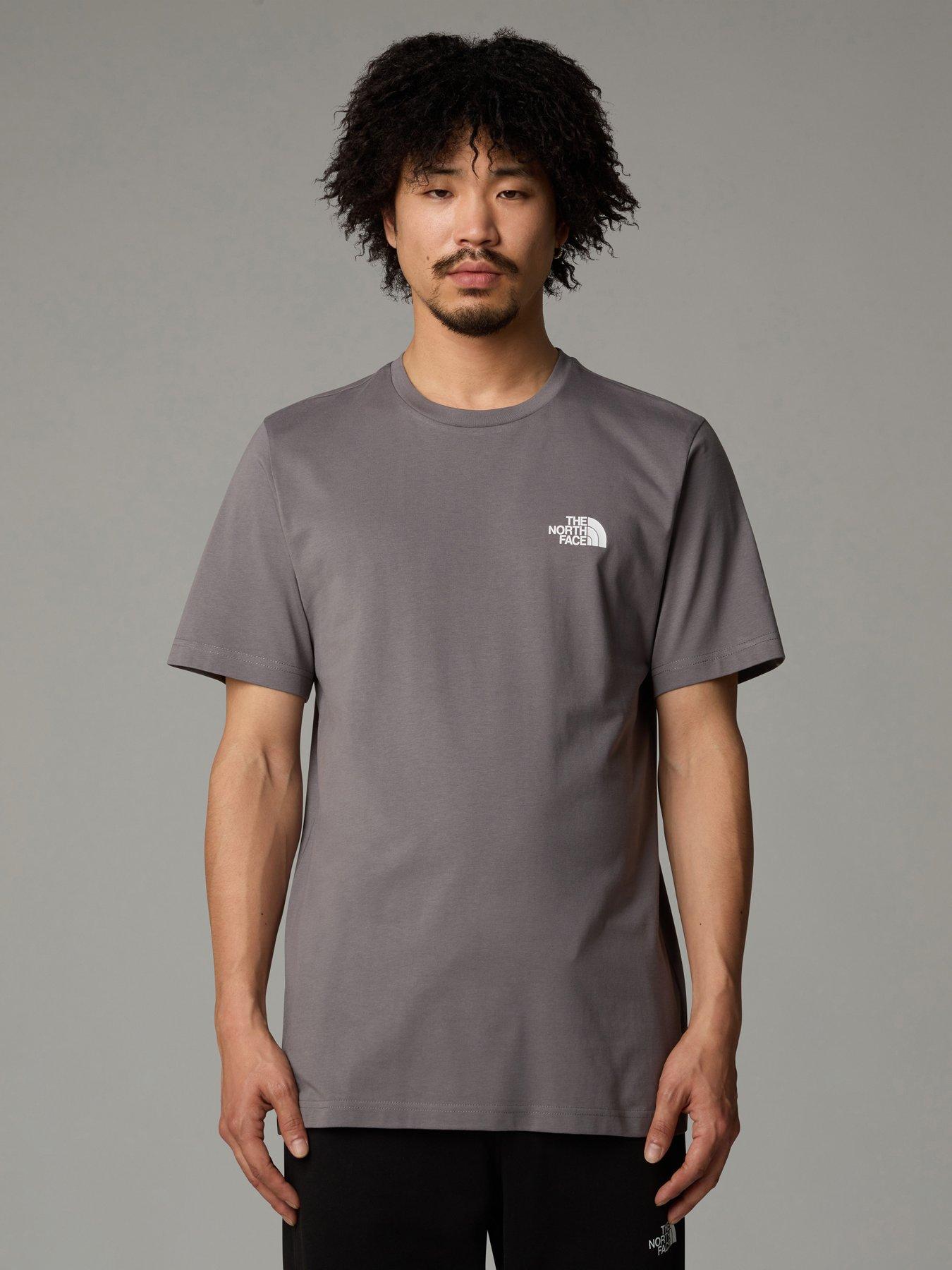 Mens grey north face t shirt on sale