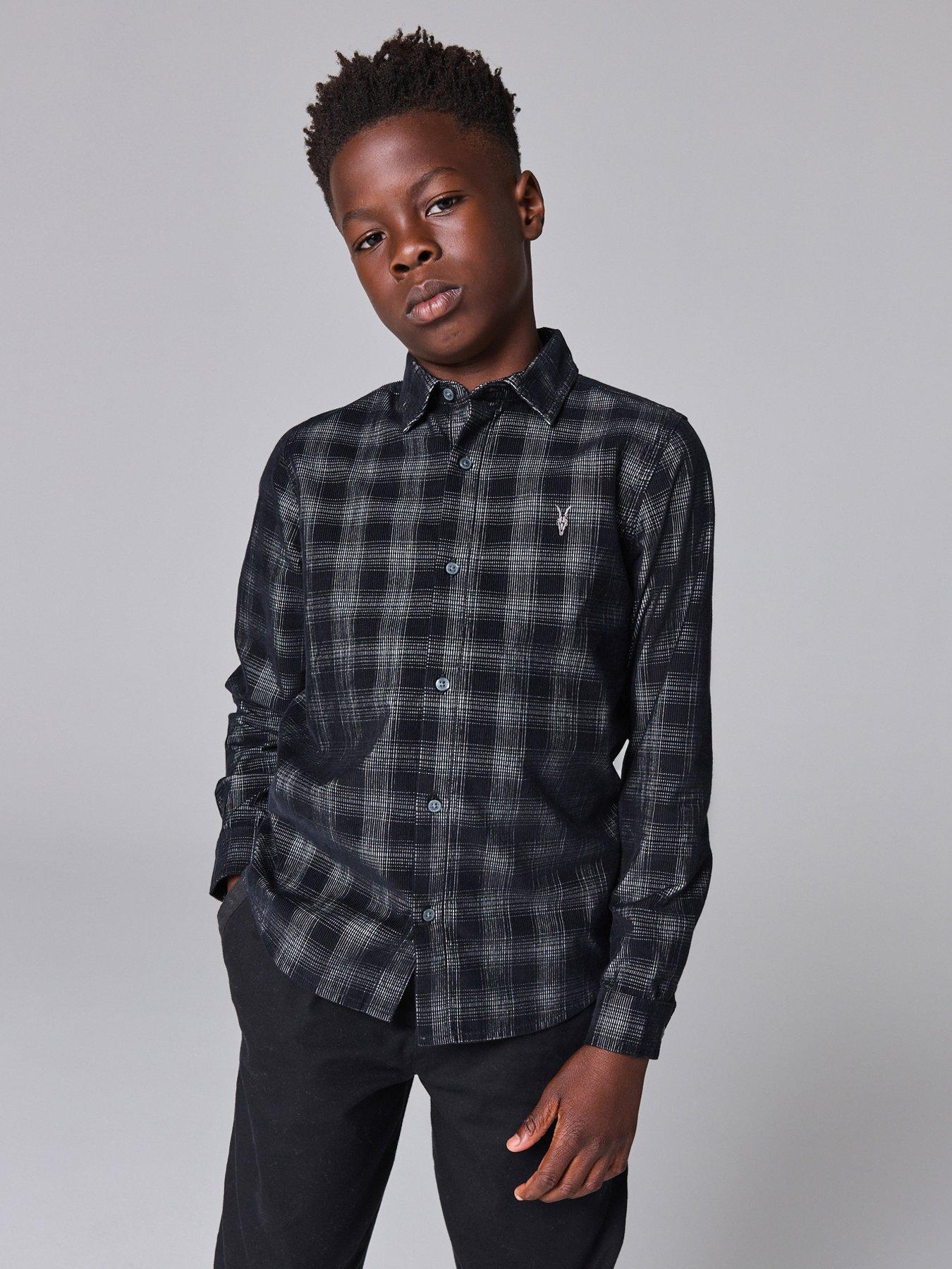 undefined All Saints Boys Eastburn Shirt - Black/White
