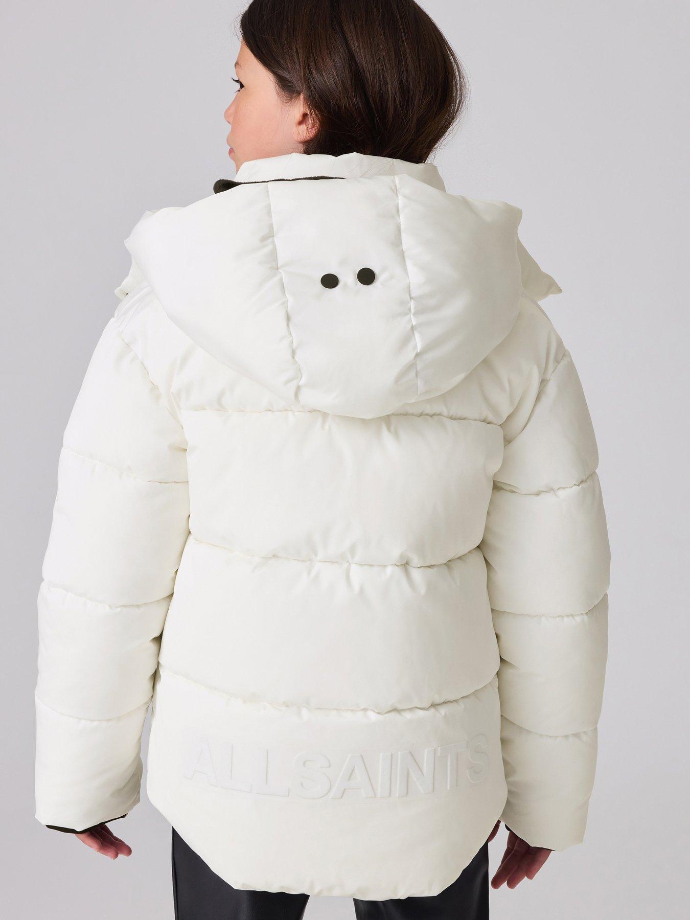 All Saints Short Padded Coat White