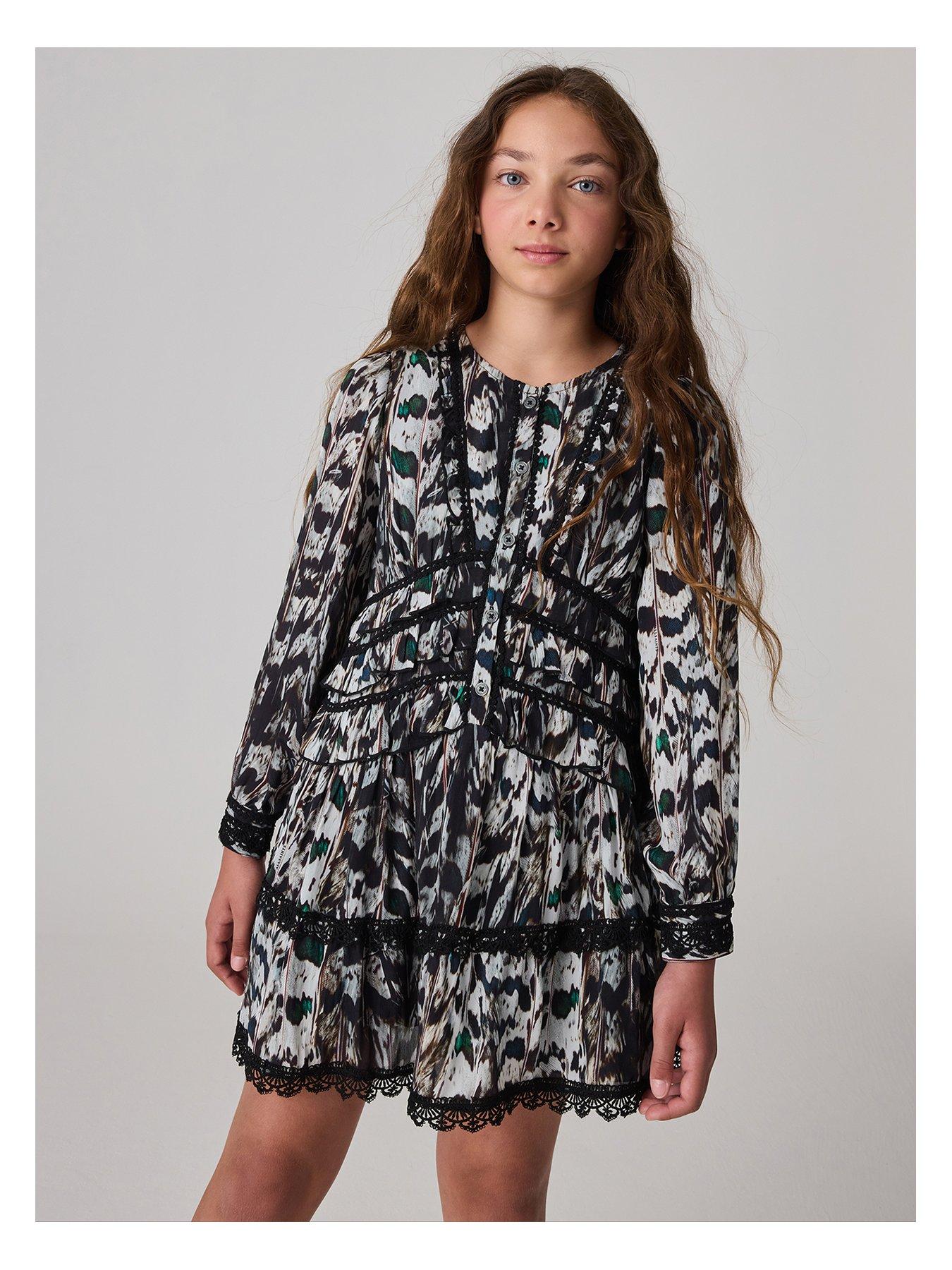 Image 1 of 5 of smALLSAINTS All Saints Kids Ruffled Dress - Multi