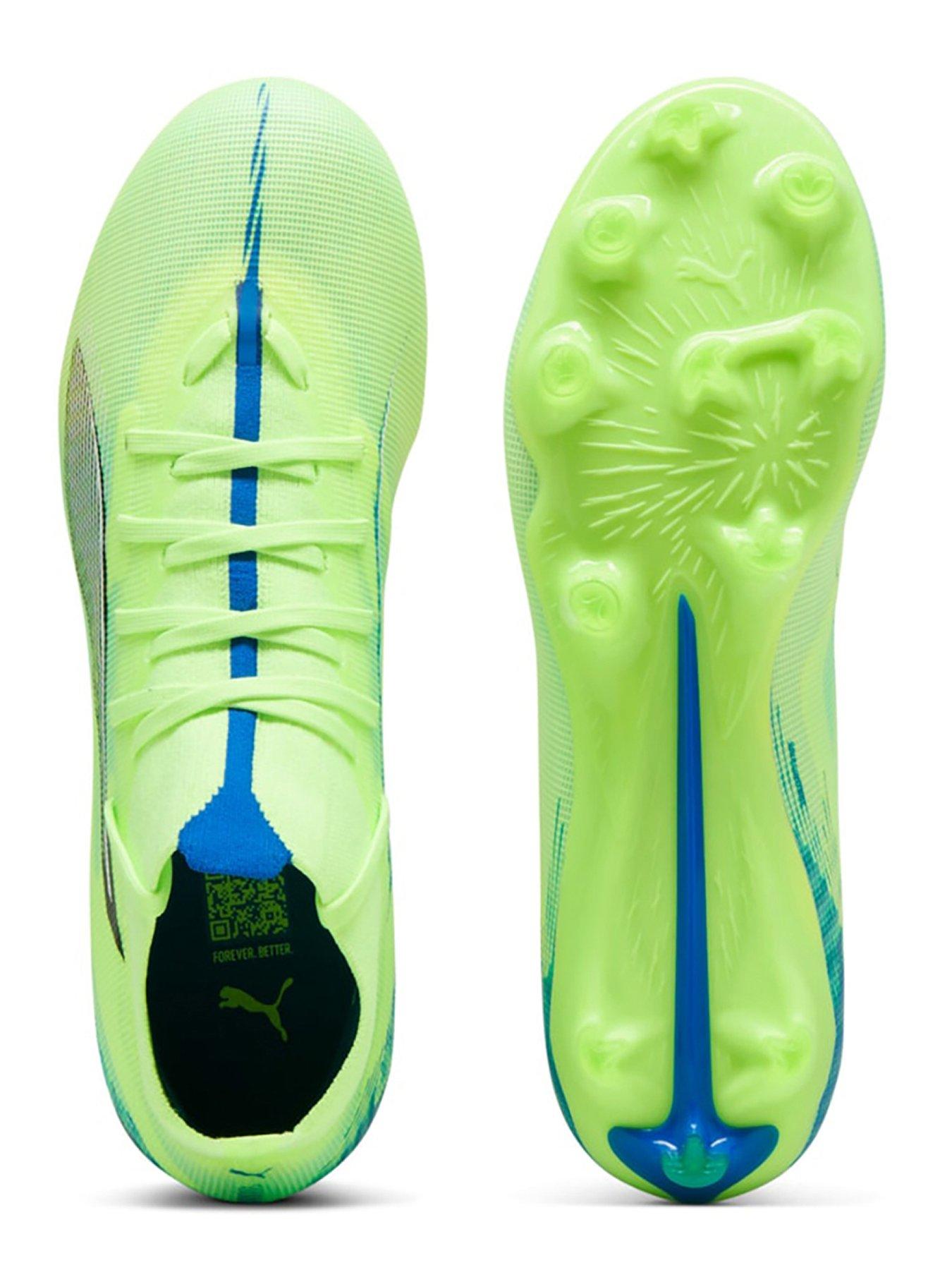  image of puma-womens-ultra-5-match-laceless-firm-ground-football-boots-blue