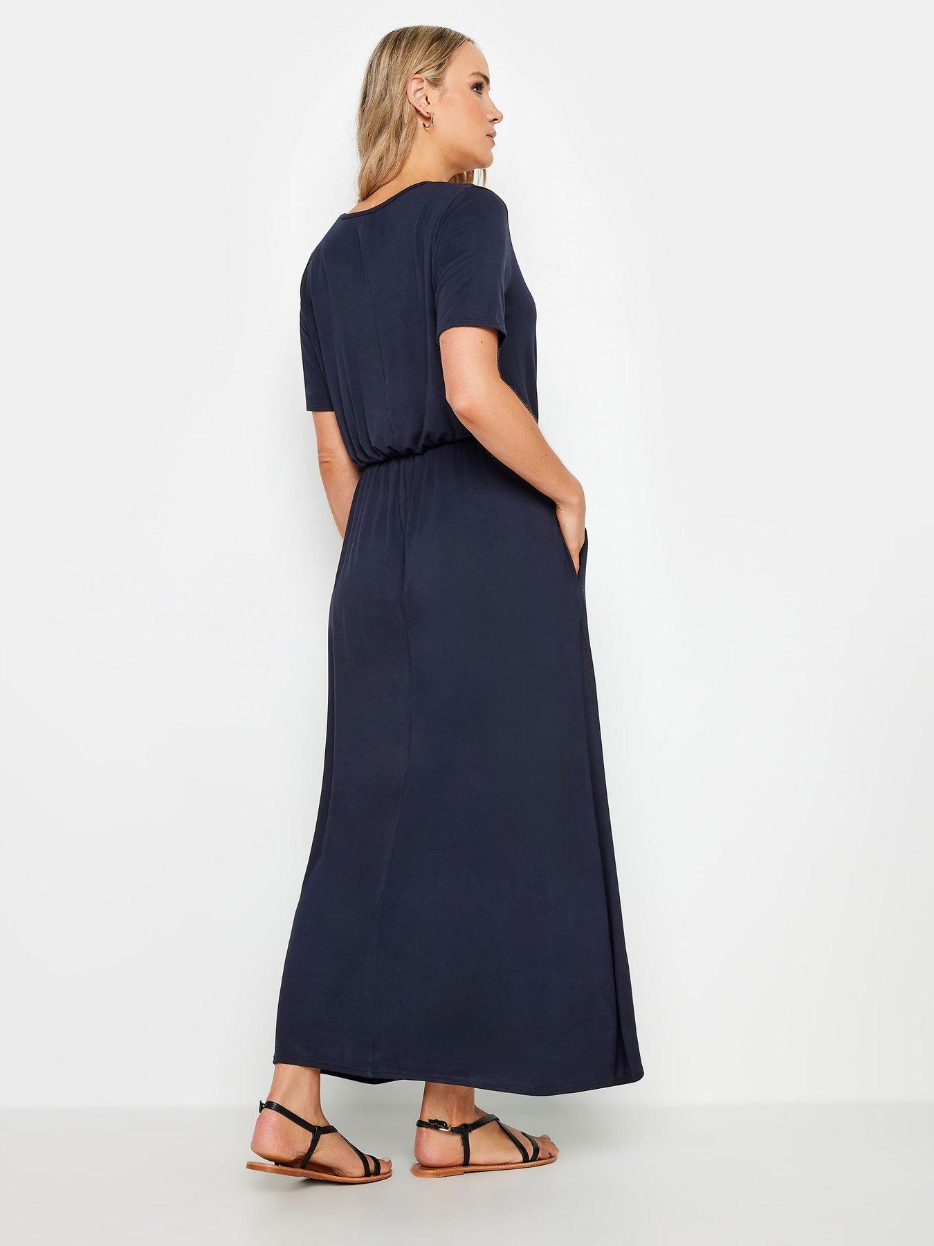  image of long-tall-sally-maxi-t-shirt-dress-blue