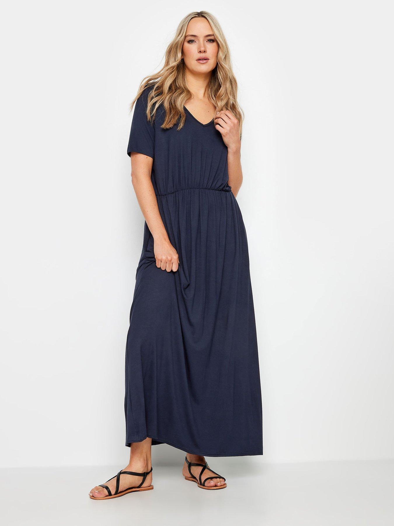  image of long-tall-sally-maxi-t-shirt-dress-blue