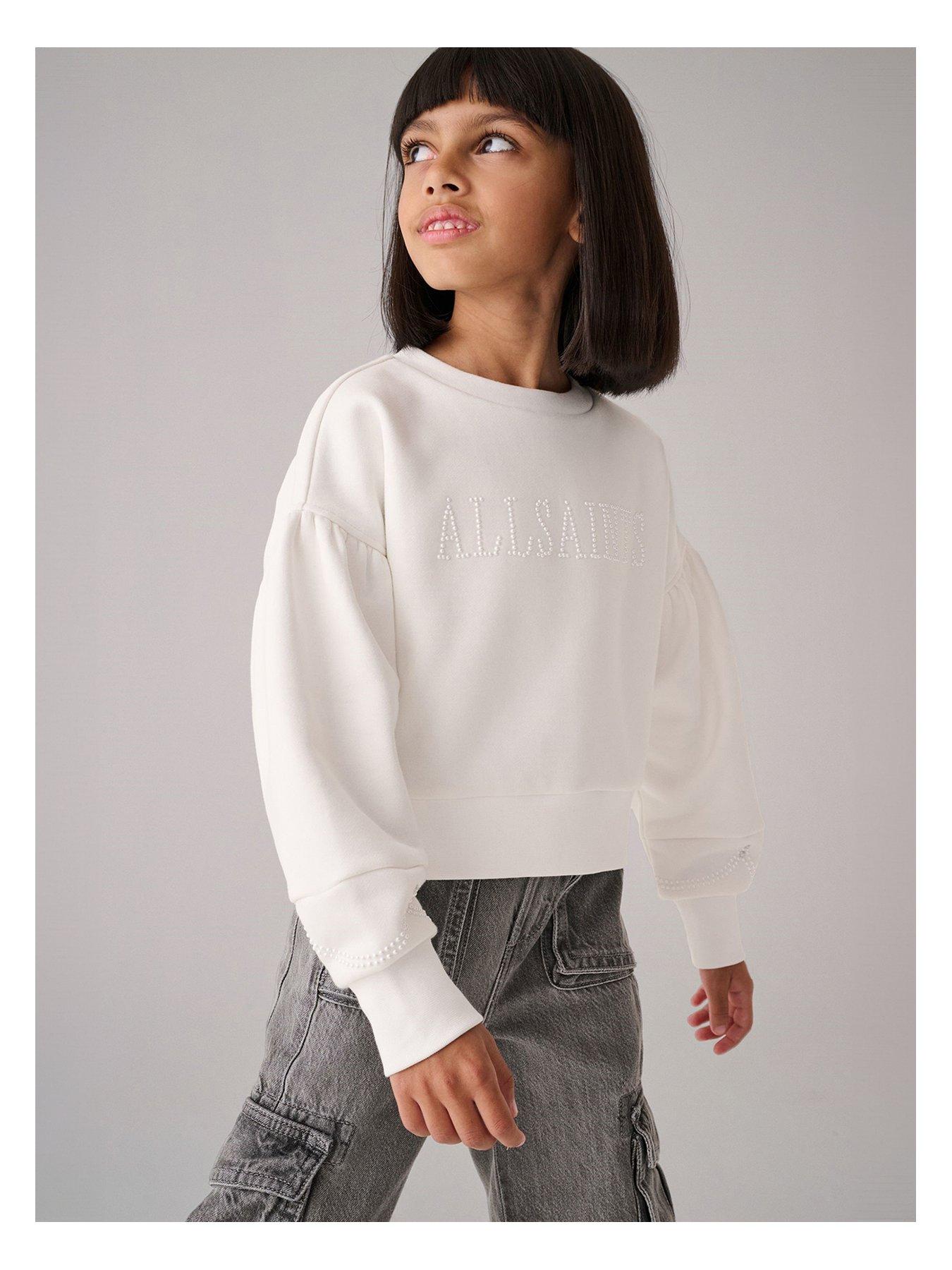 undefined All Saints Girls Pearl Sweatshirt - White