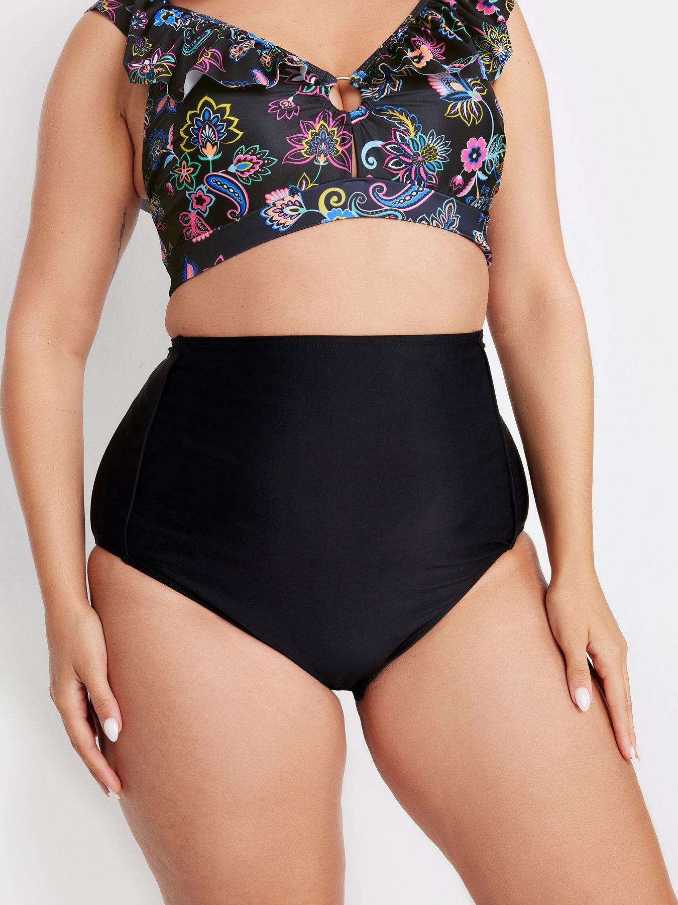 Image 4 of 4 of Yours Curve Super High Waisted Brief - Black