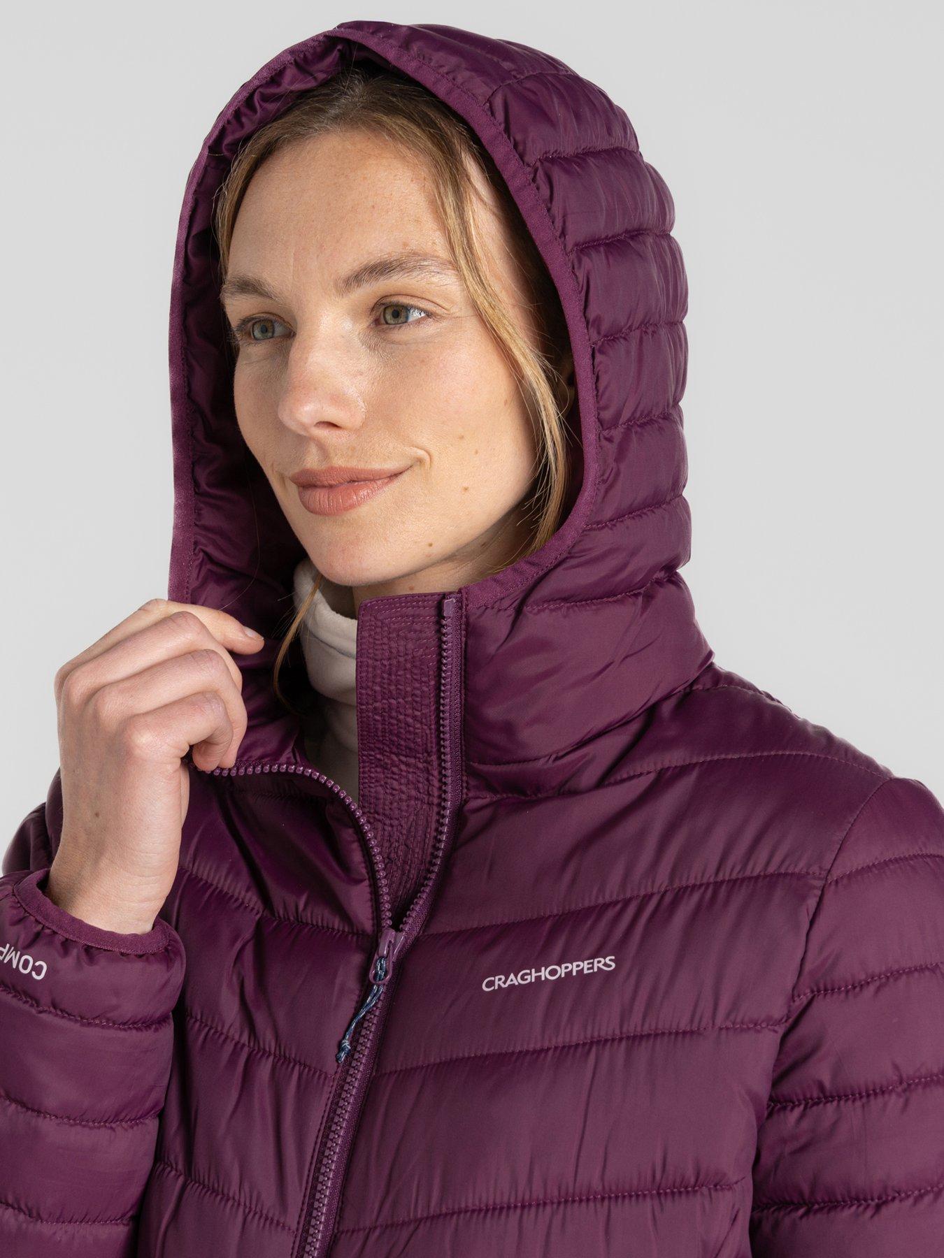 Image 3 of 6 of Craghoppers Womens Compresslite Hooded Insulated Jacket -burgundy