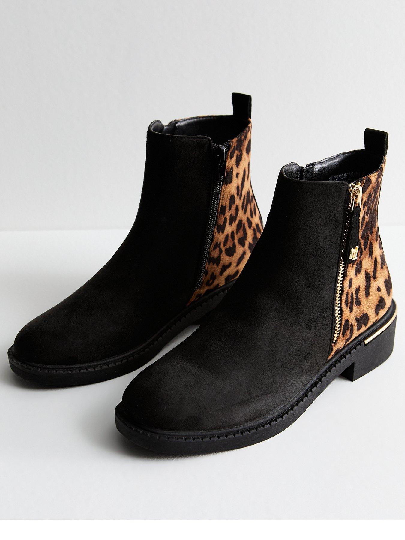 New look leopard print ankle boots deals